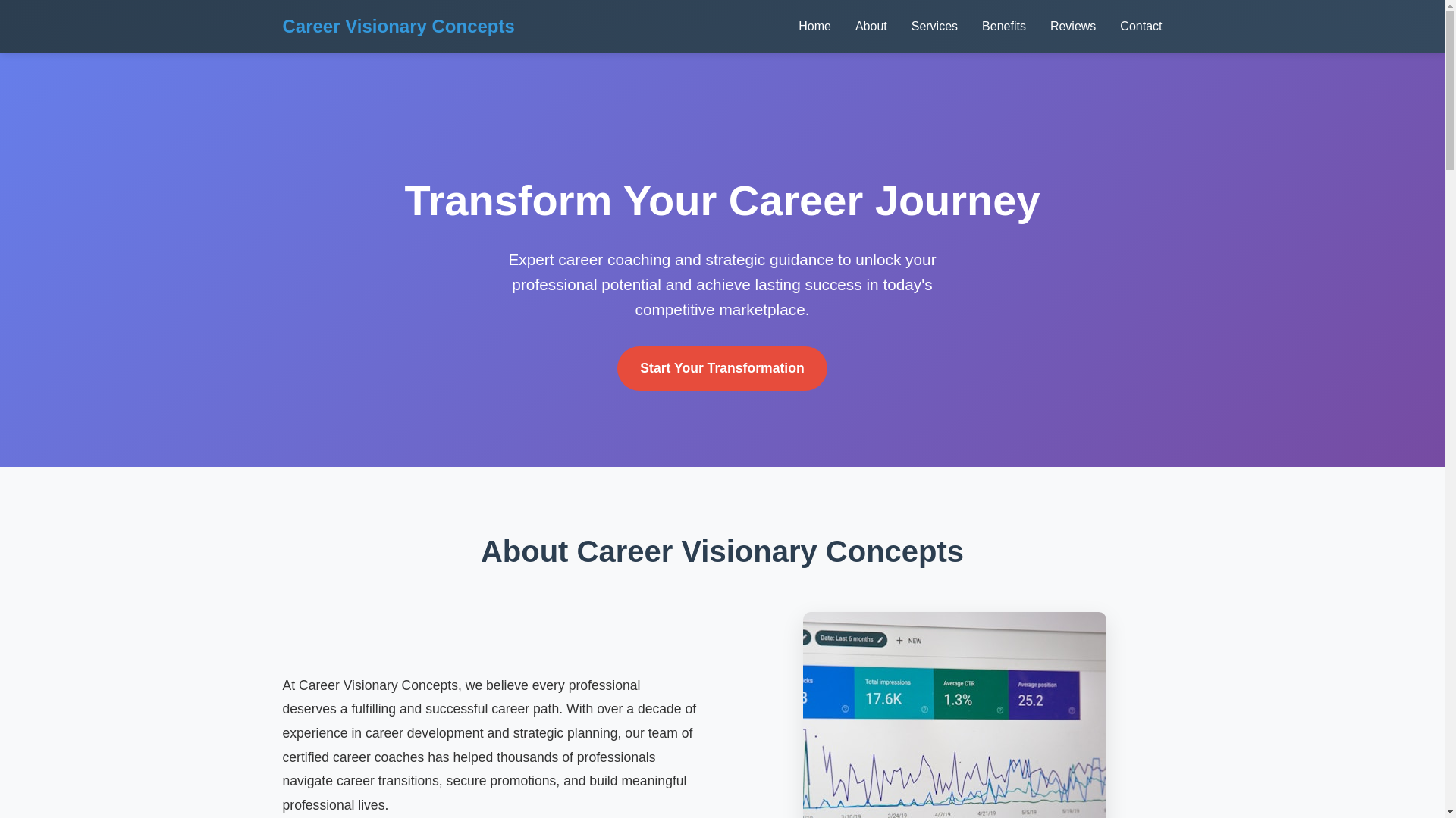 website screenshot of https://careervisionaryconcepts.digital/