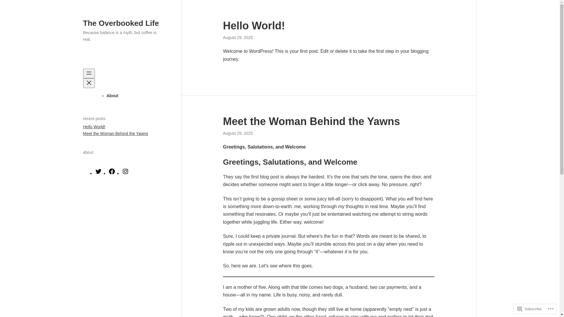 website screenshot of https://theoverbookedlife.com/