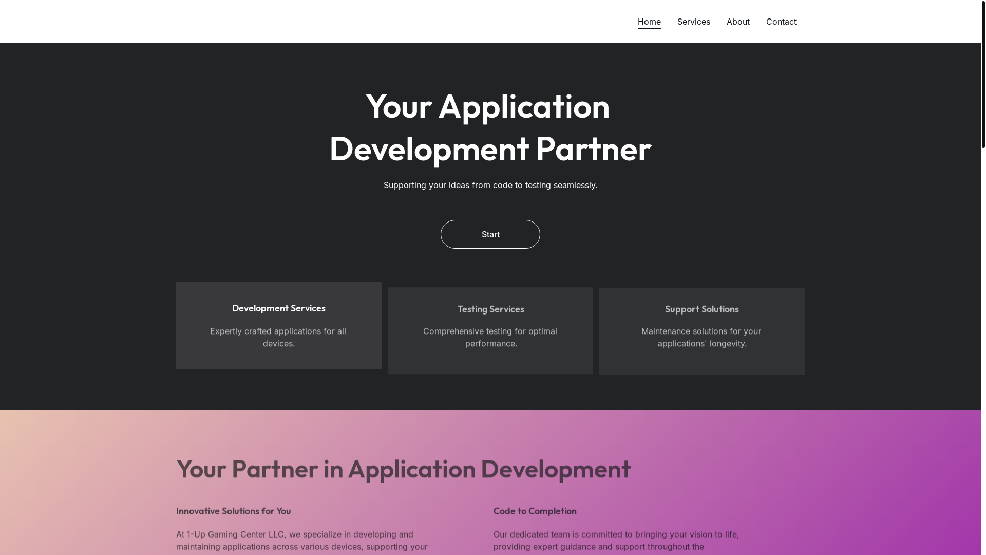 website screenshot of https://upgamingcenter.digital/