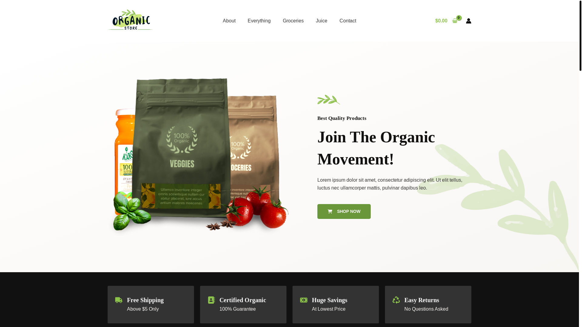 website screenshot of https://greaviaorganics.com/
