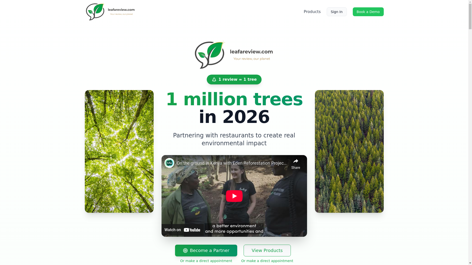 website screenshot of https://leafareview.com/