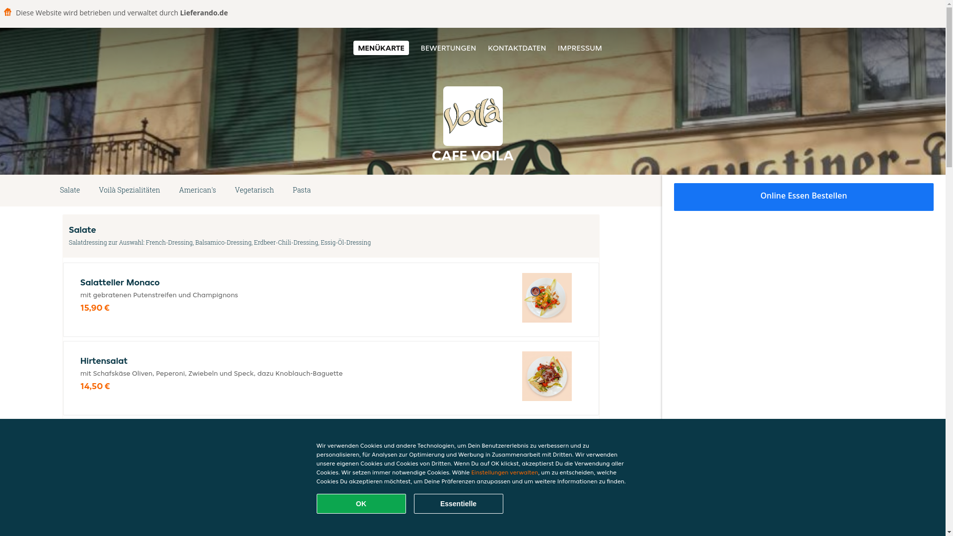 website screenshot of https://cafevoila-munchen.de/