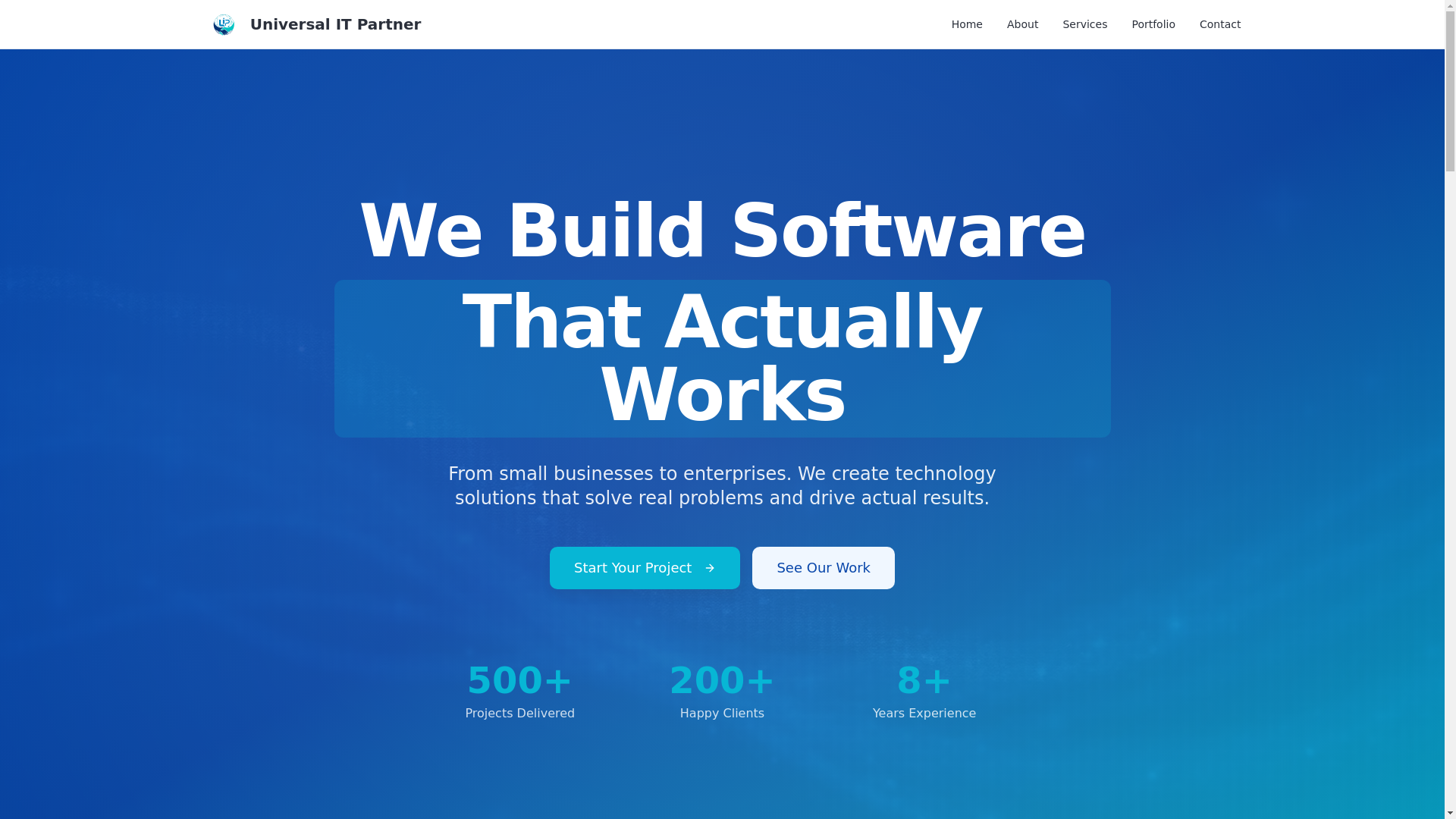 website screenshot of https://universalitpartner.com.np/