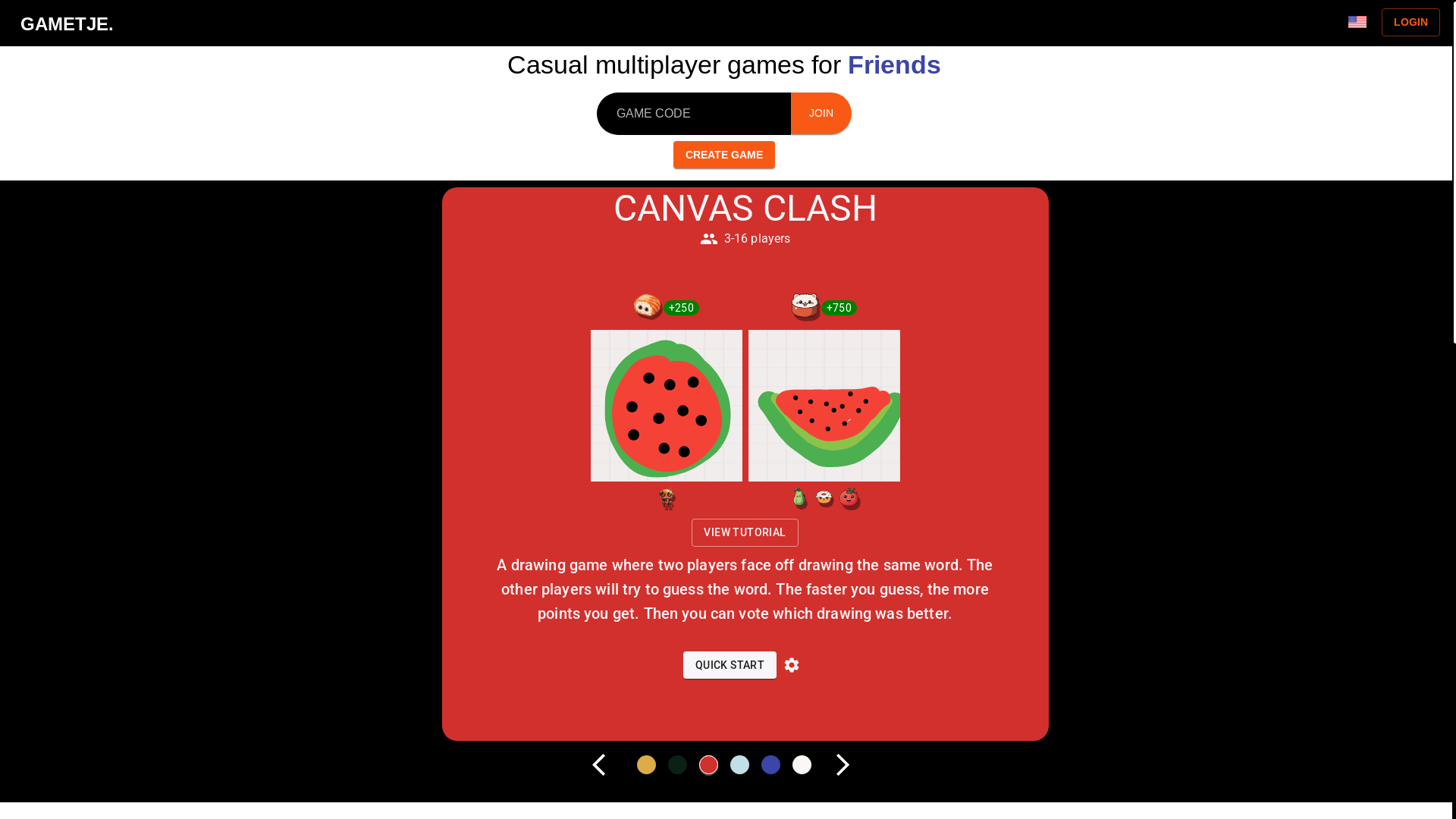website screenshot of https://gametje.com/