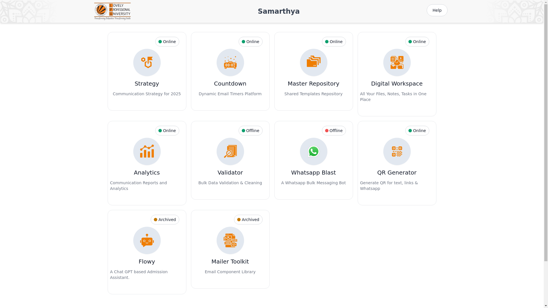 website screenshot of https://samarth.pages.dev/