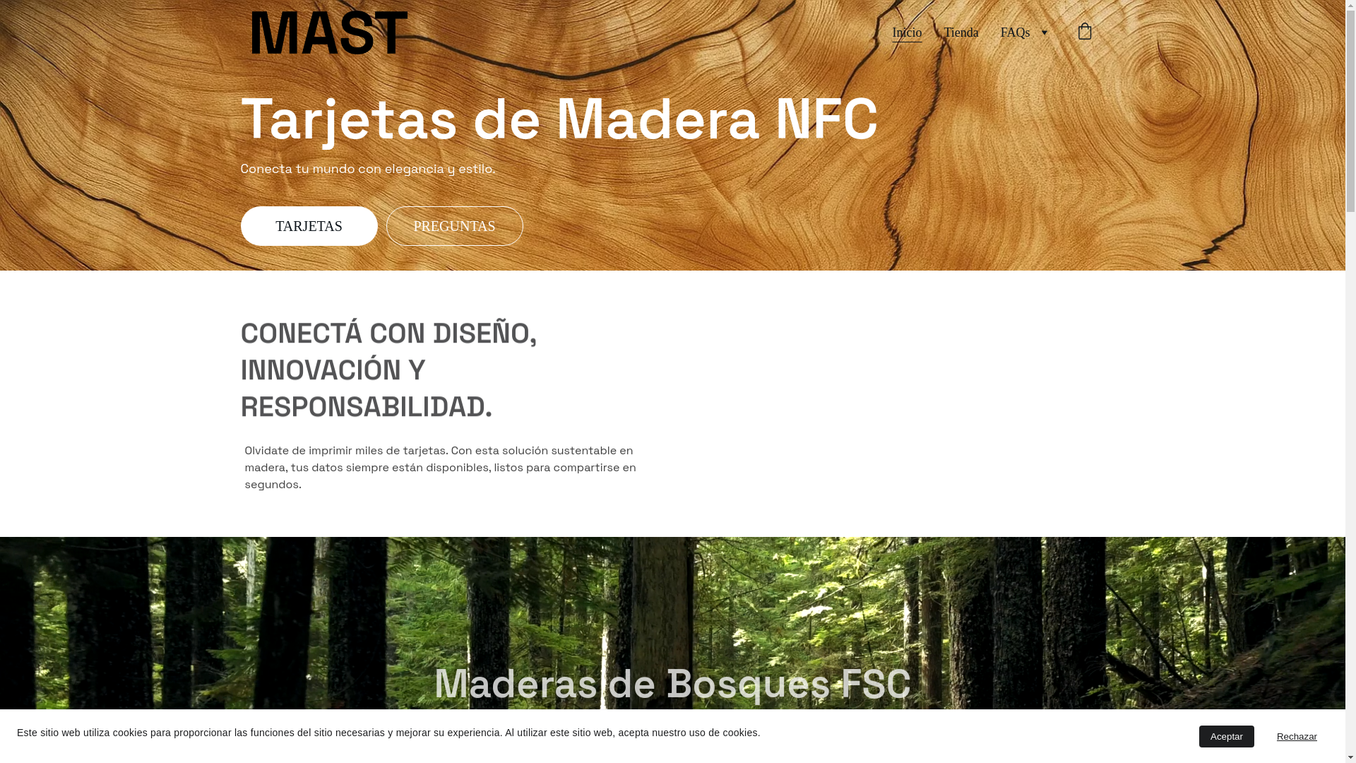 website screenshot of https://mastwood.uy/