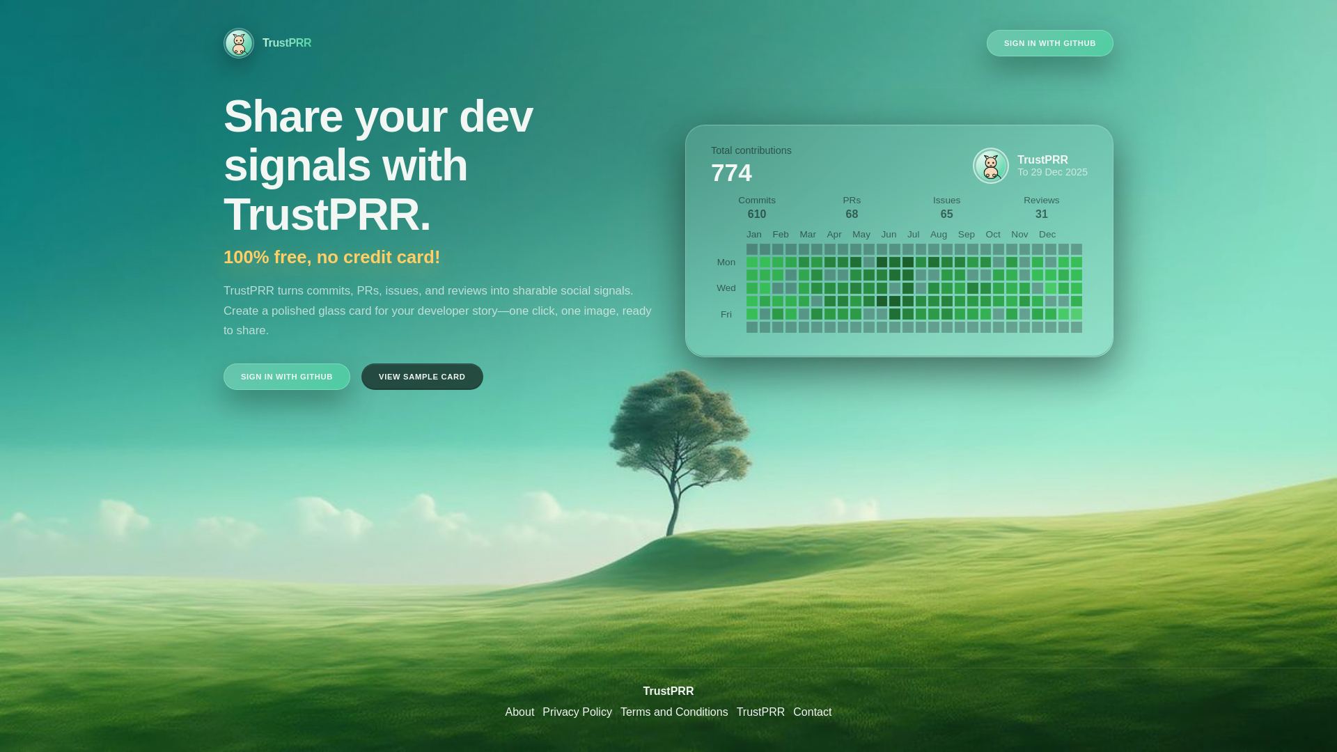 website screenshot of https://trustprr.com/