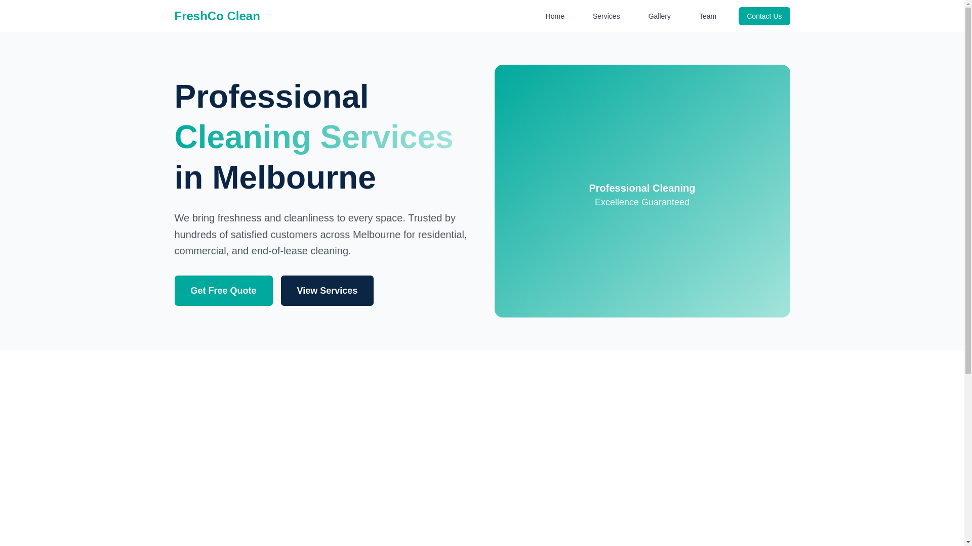 website screenshot of https://freshcokleen.com.au/