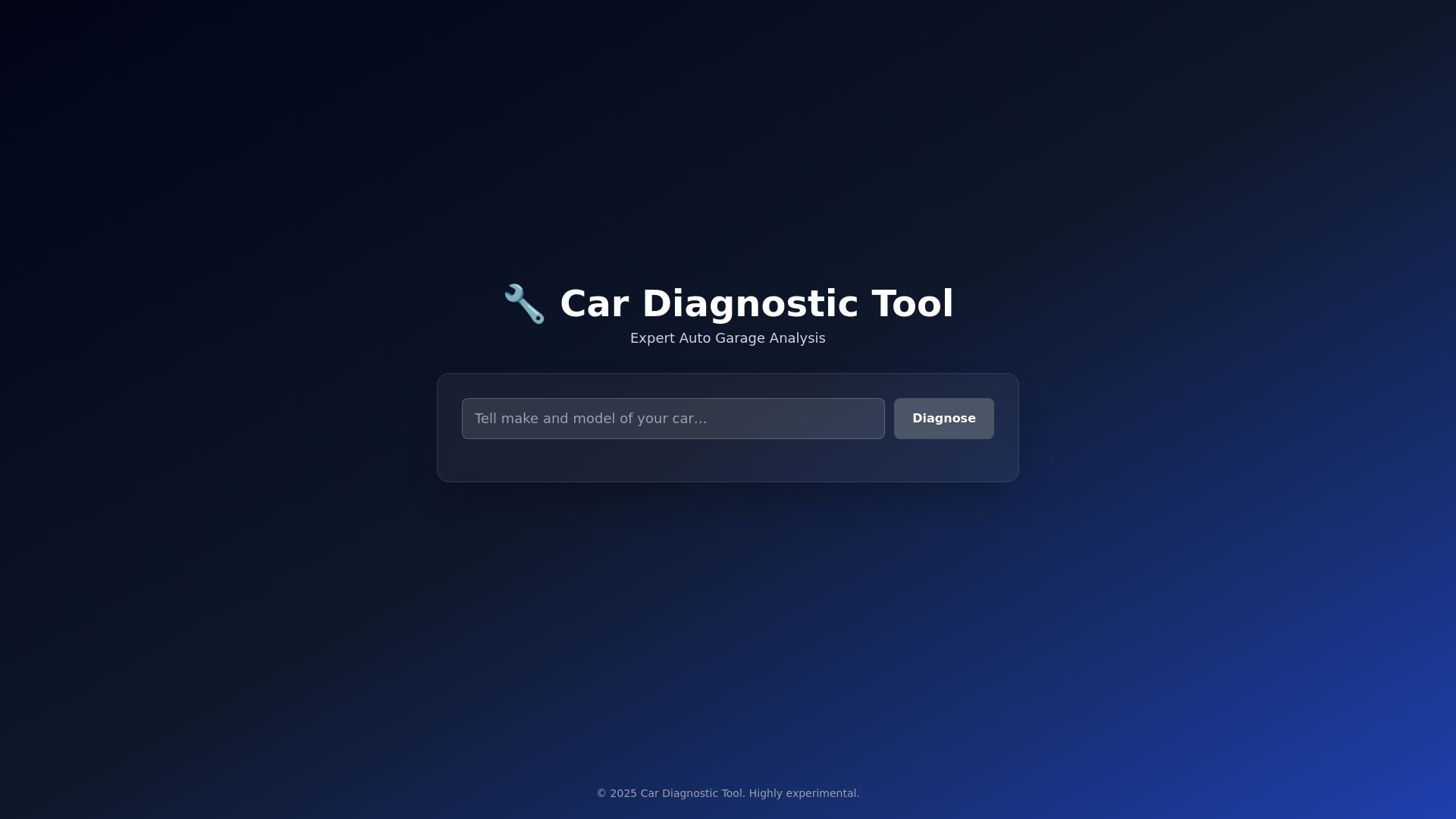 website screenshot of https://car-garage-chatbot.pages.dev/