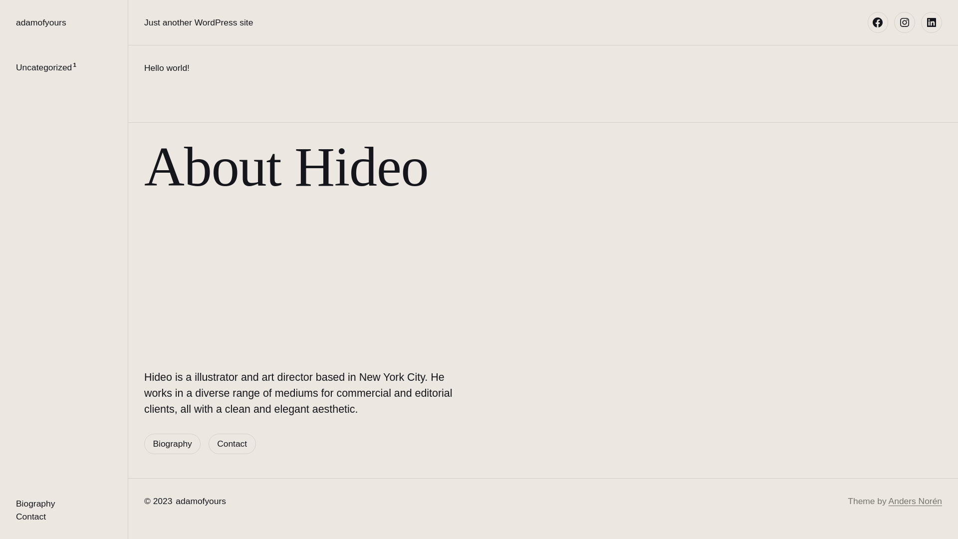 website screenshot of https://adamofyours.com/