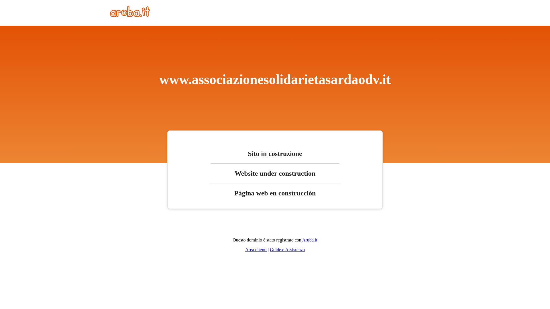 website screenshot of https://associazionesolidarietasardaodv.it/