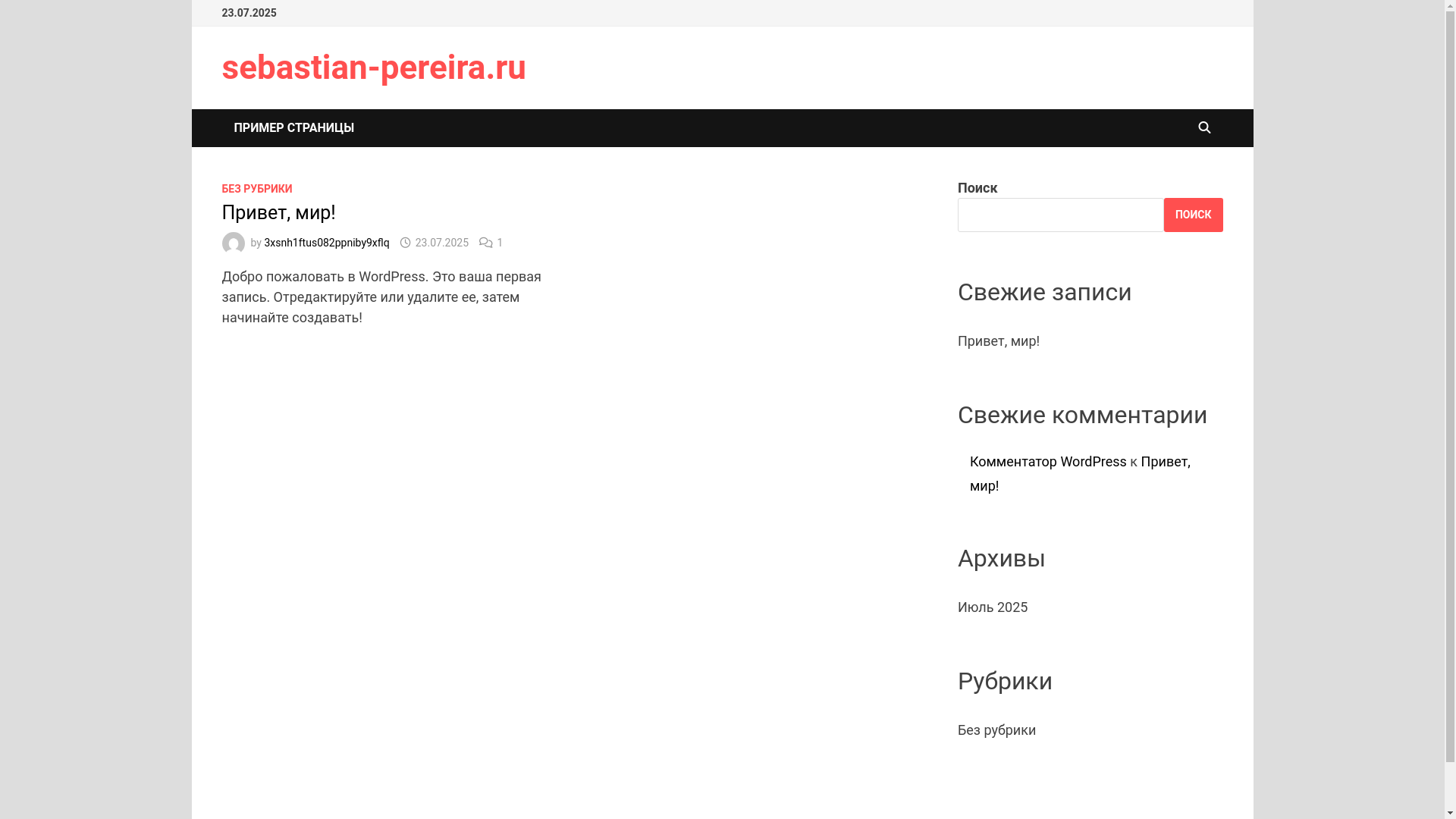 website screenshot of https://sebastian-pereira.ru/