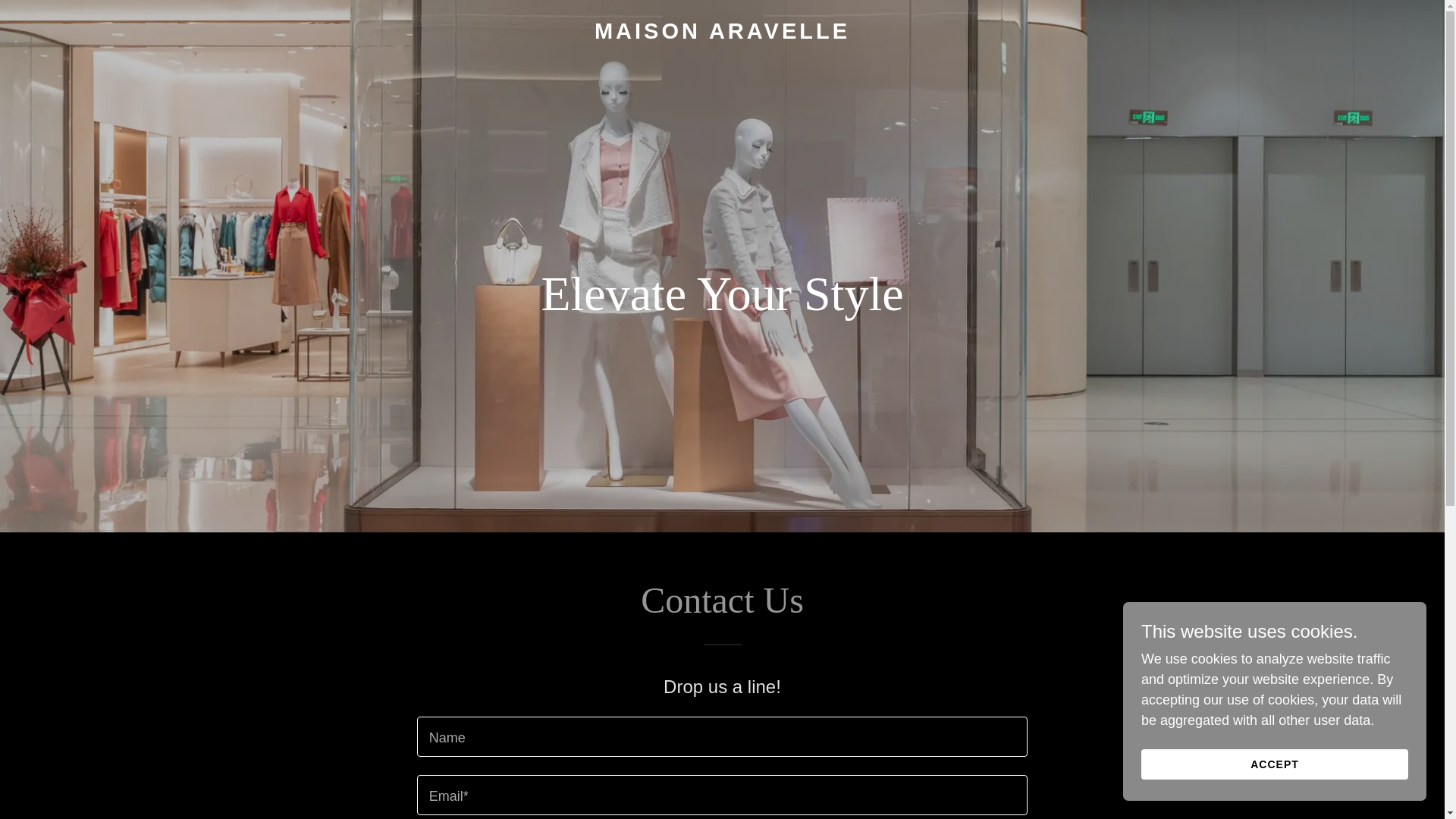 website screenshot of https://maisonaravelle.com/