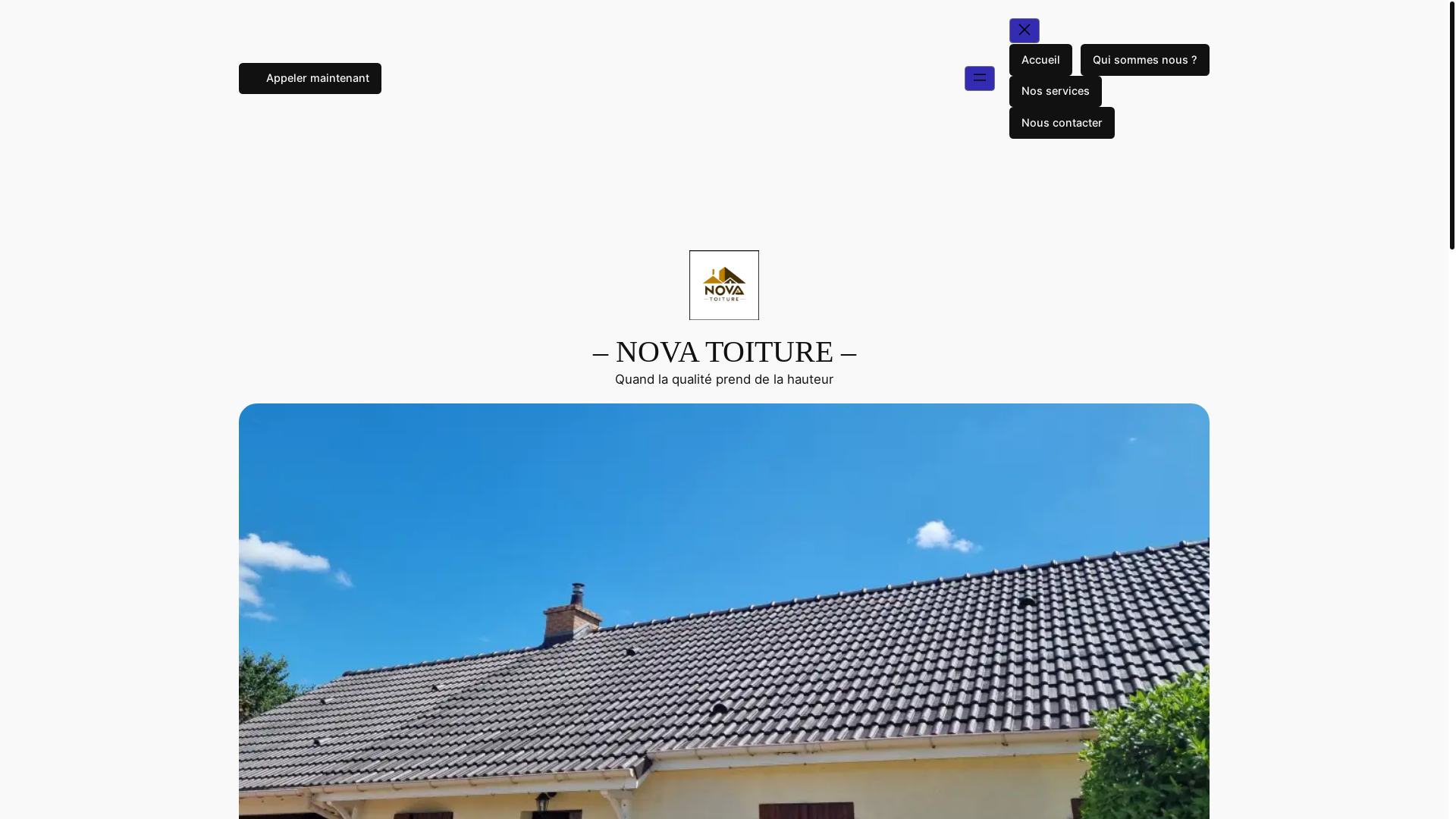 website screenshot of https://novatoiture.fr/