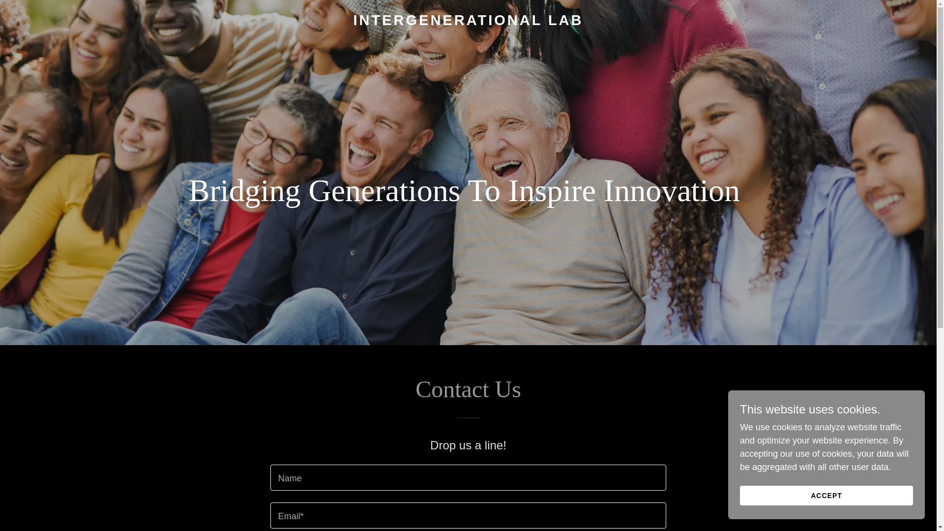 website screenshot of https://intergenerationallab.org/