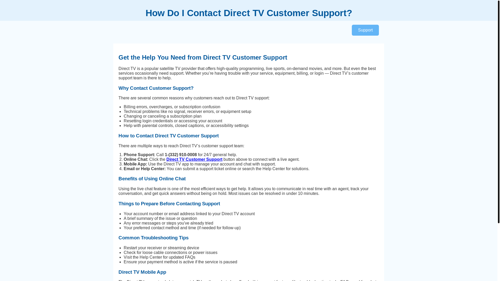 website screenshot of https://direct-tv-customer-support.pages.dev/