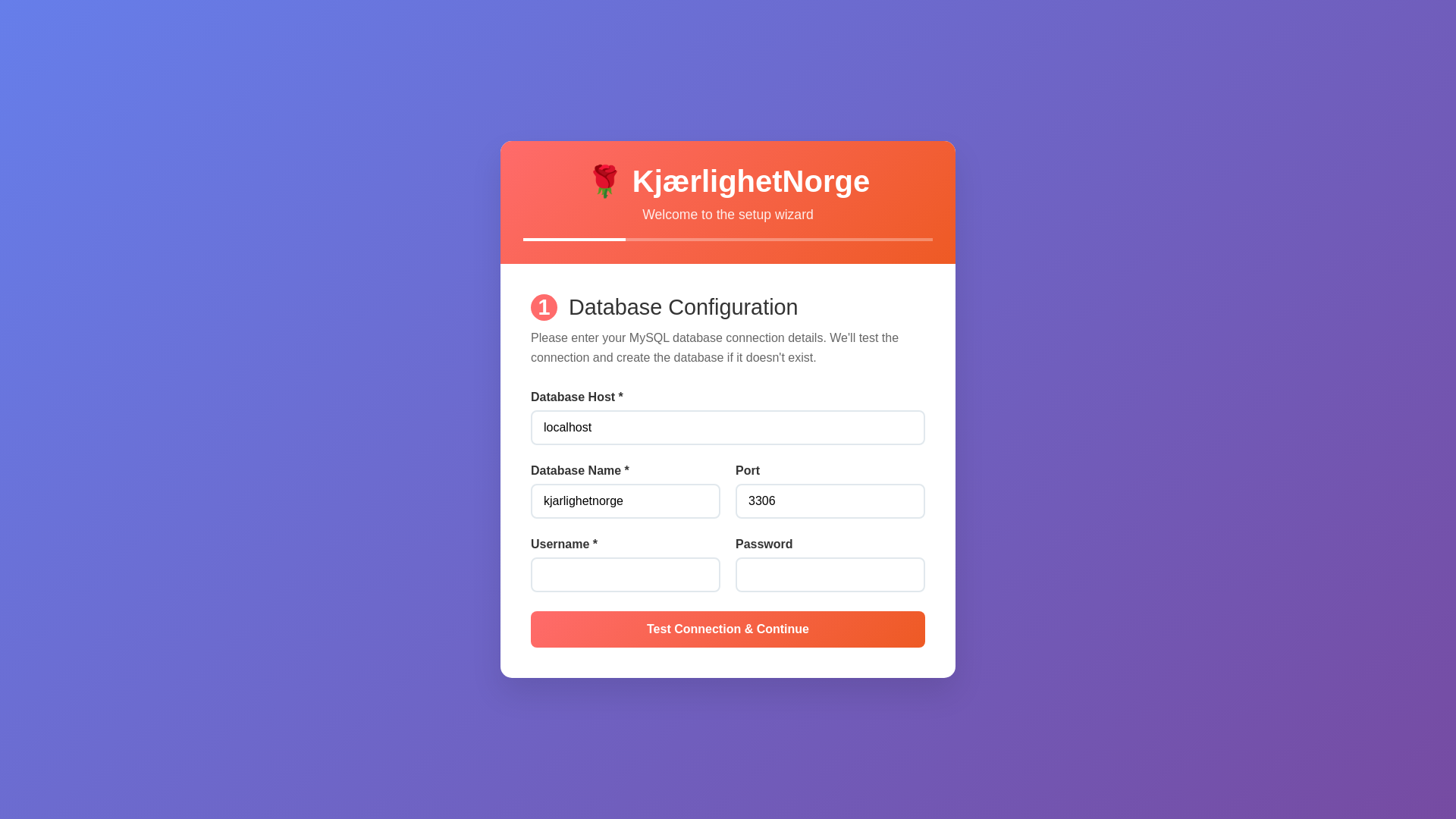website screenshot of https://xn--kjrlighetnorge-1ib.no/