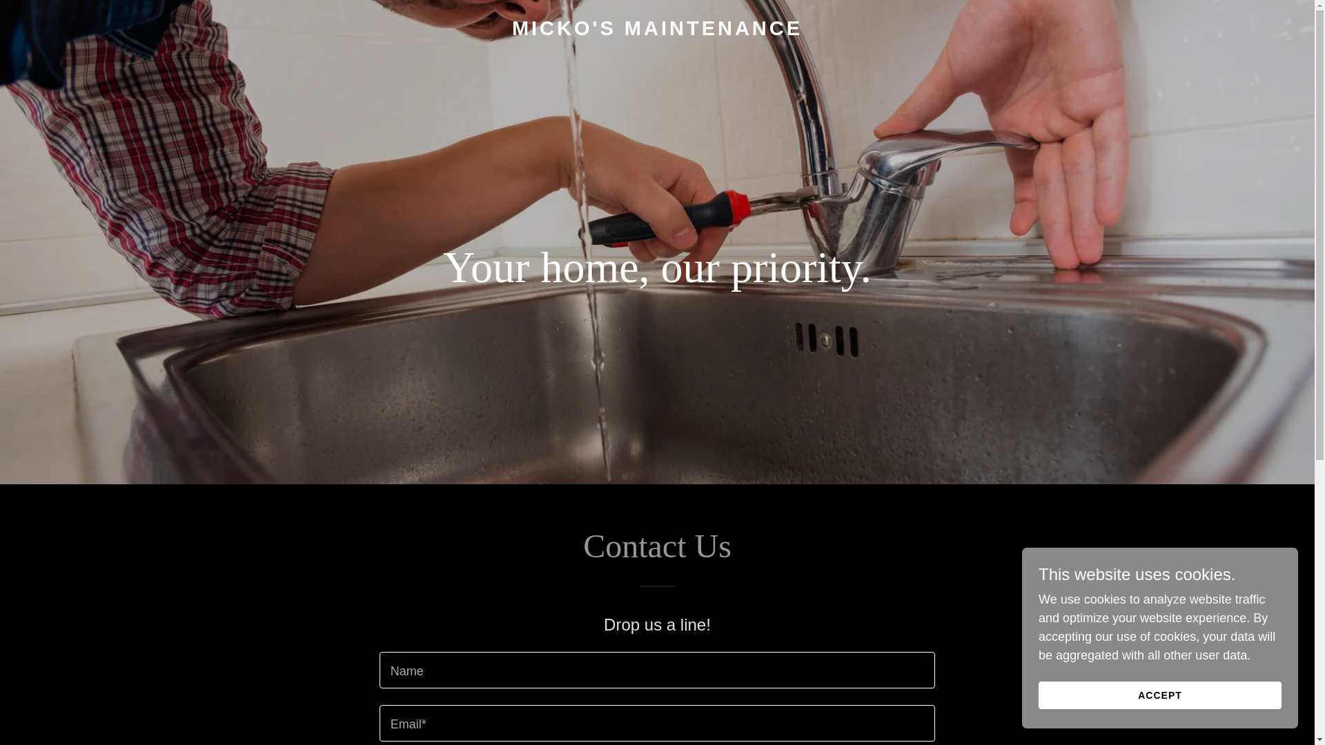 website screenshot of https://mickosmaintenance.com.au/