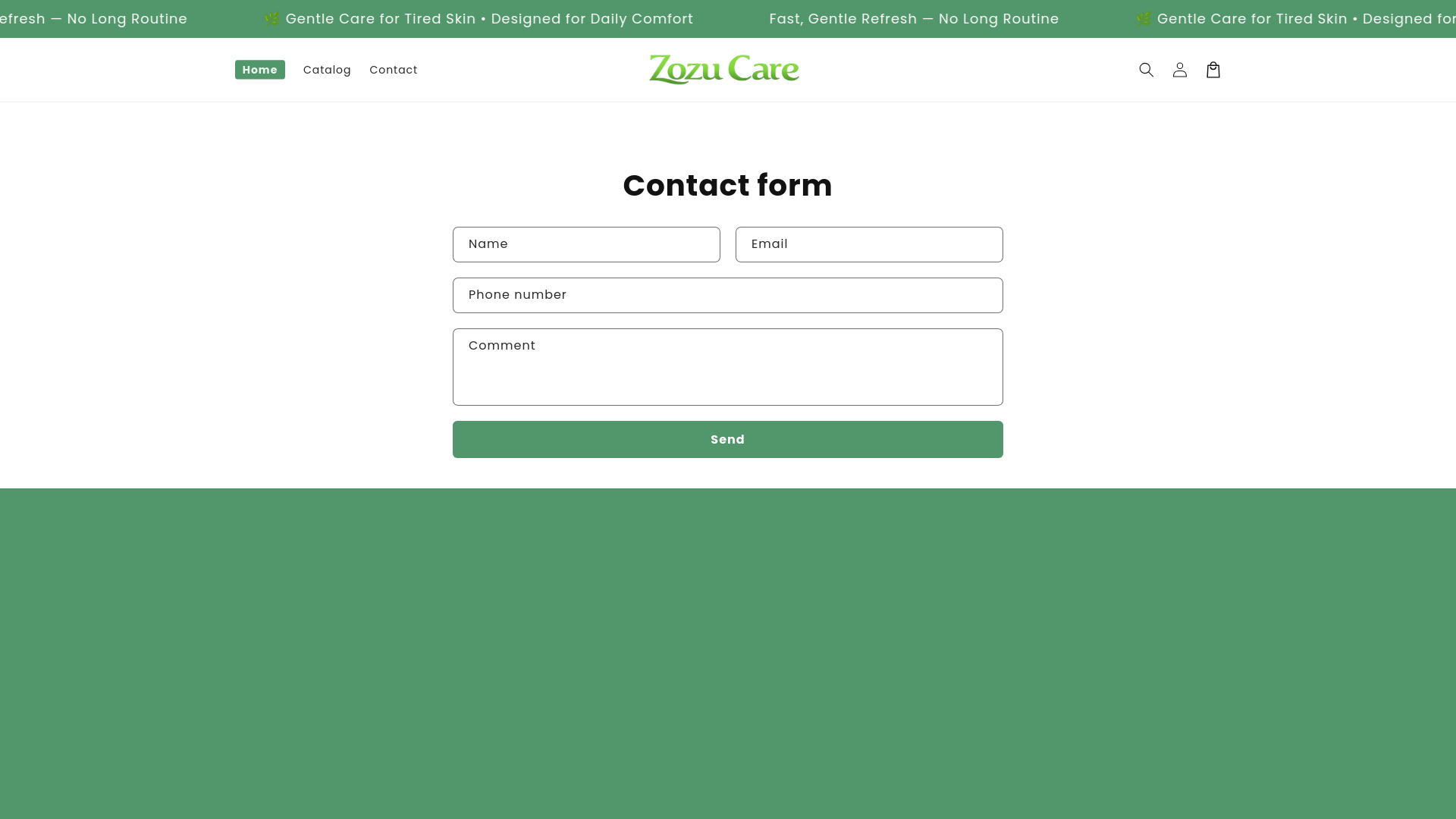 website screenshot of https://myzozucare.com/