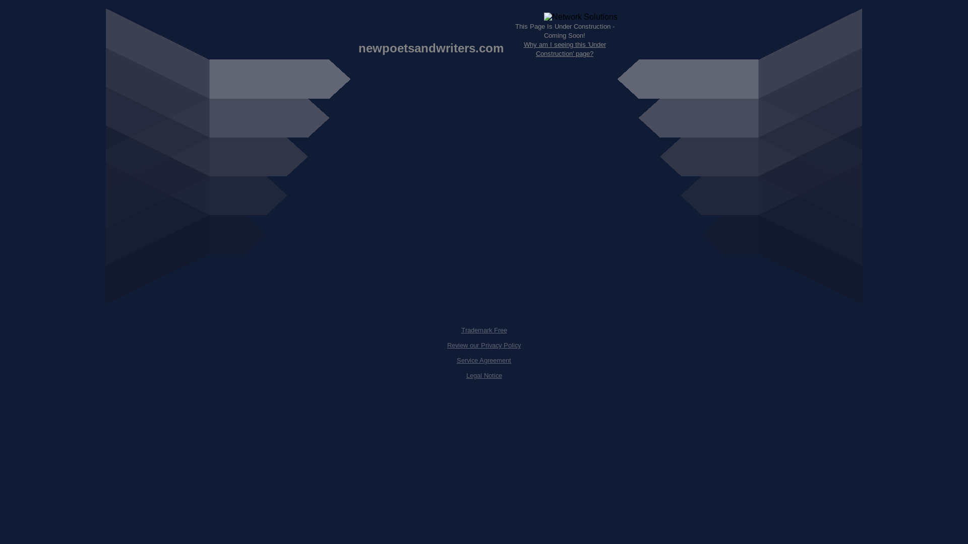 website screenshot of https://newpoetsandwriters.com/