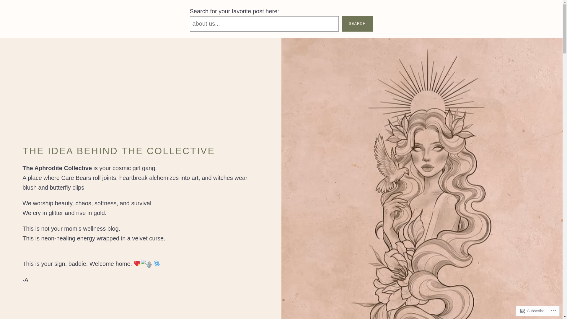 website screenshot of https://the-aphrodite-collective.com/