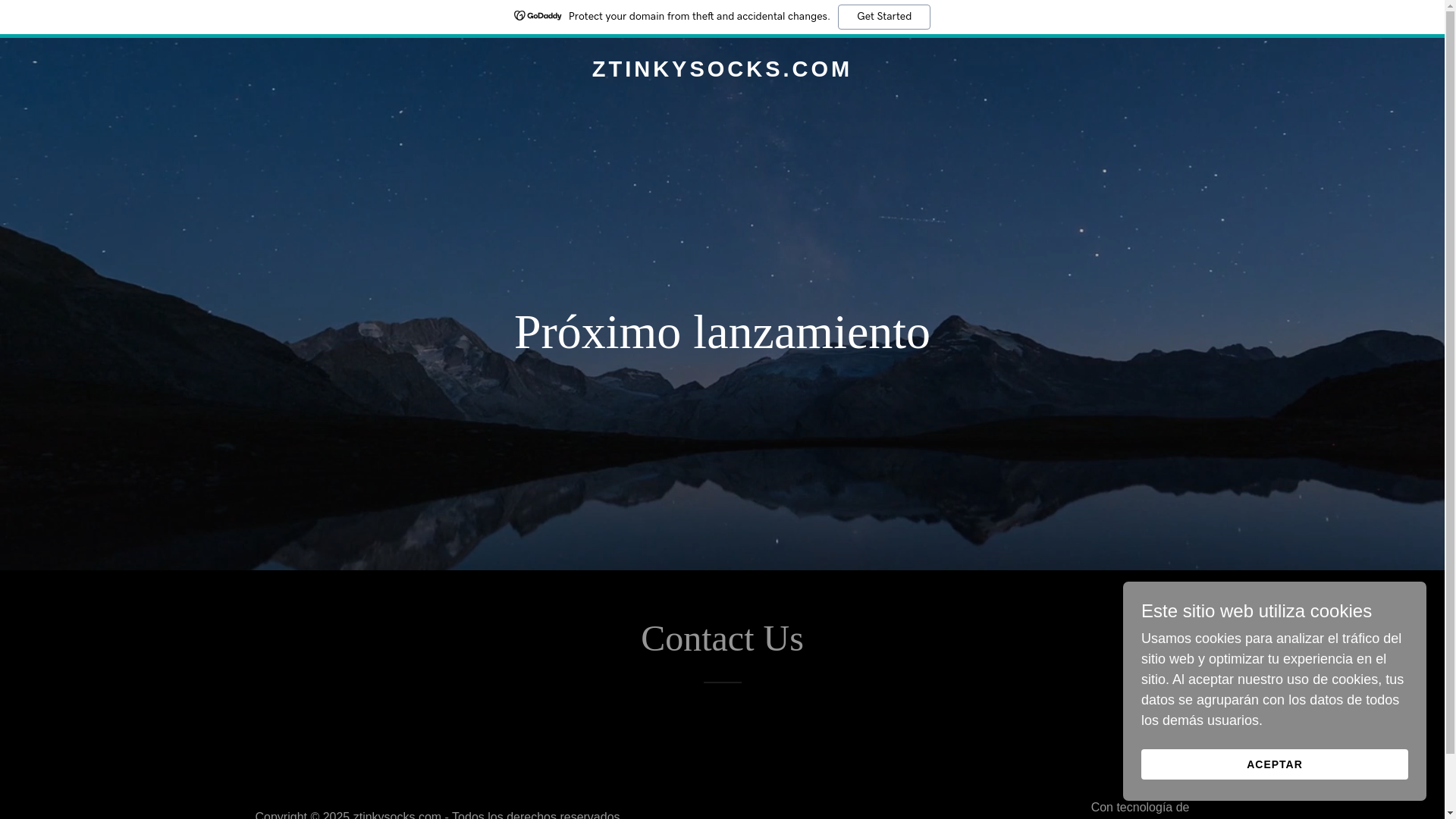 website screenshot of https://ztinkysocks.com/
