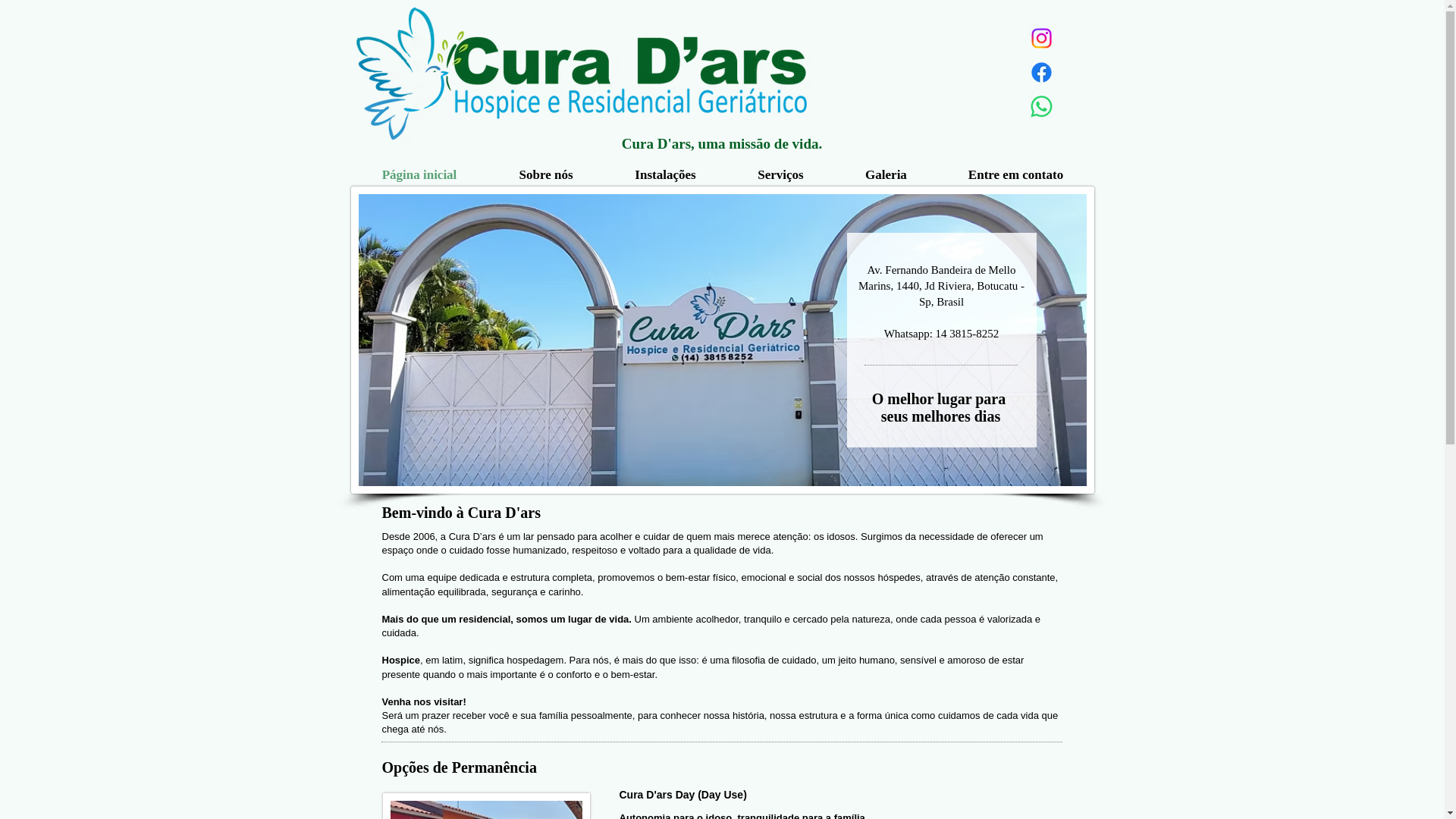 website screenshot of https://curadarsresidencial.com.br/