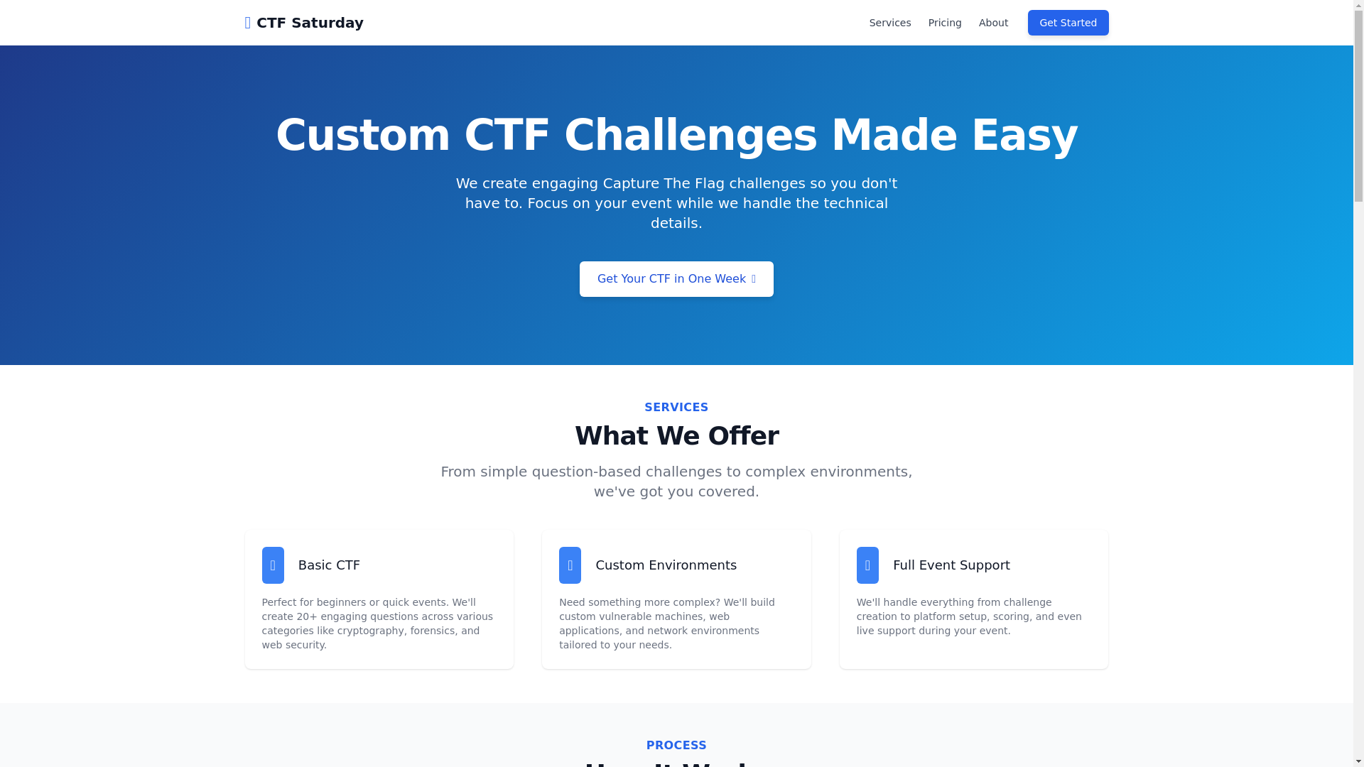 website screenshot of https://ctfsaturday.com/