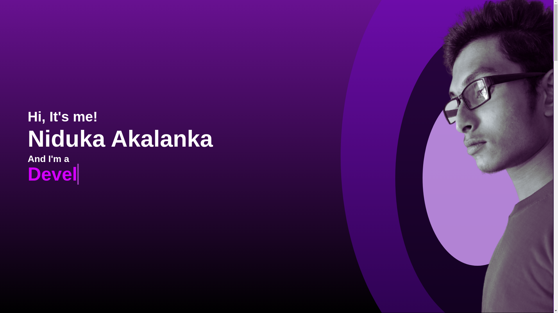 website screenshot of https://nidukaakalanka.tech/