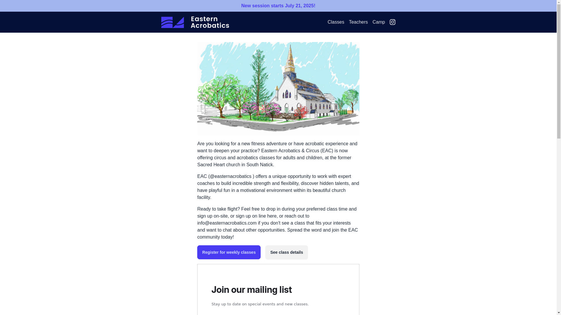 website screenshot of https://easternacrobatics-dot-com.pages.dev/