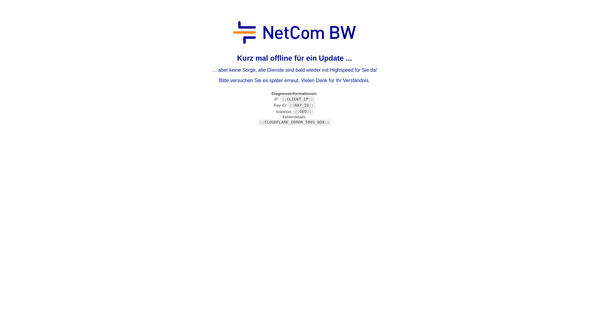 website screenshot of https://nc-wartungsseite.pages.dev/