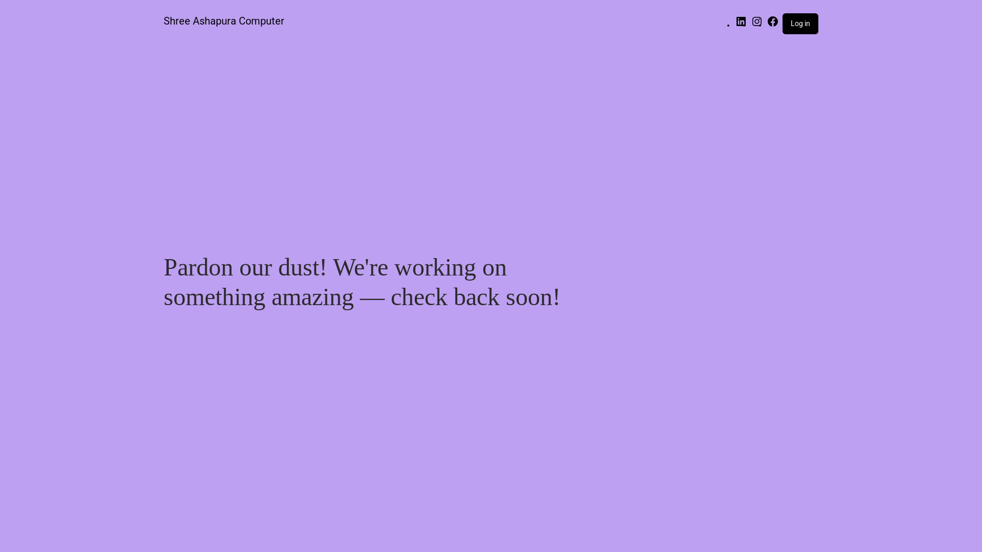 website screenshot of https://shreeashapuracomputer.in/