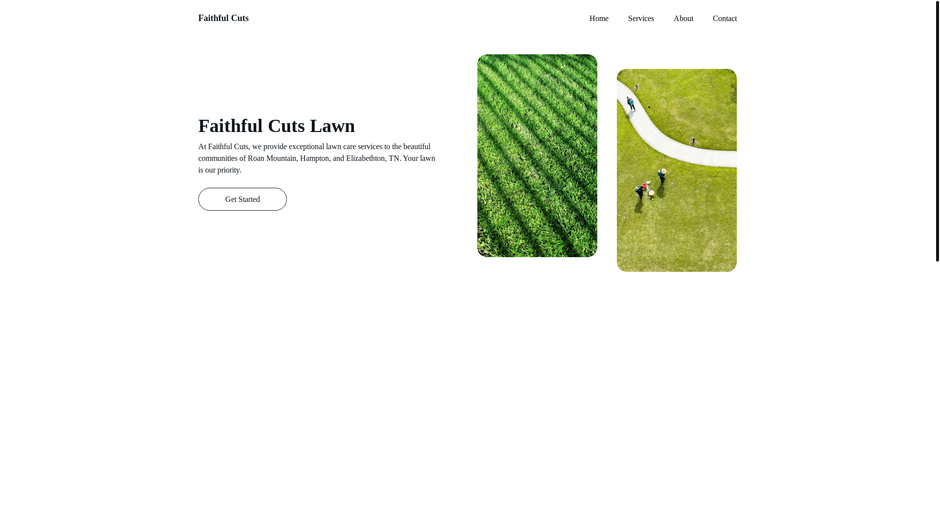 website screenshot of https://faithfulcuts.net/