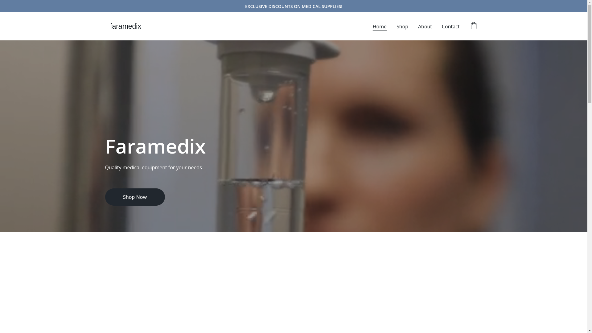 website screenshot of https://faramedix.com/