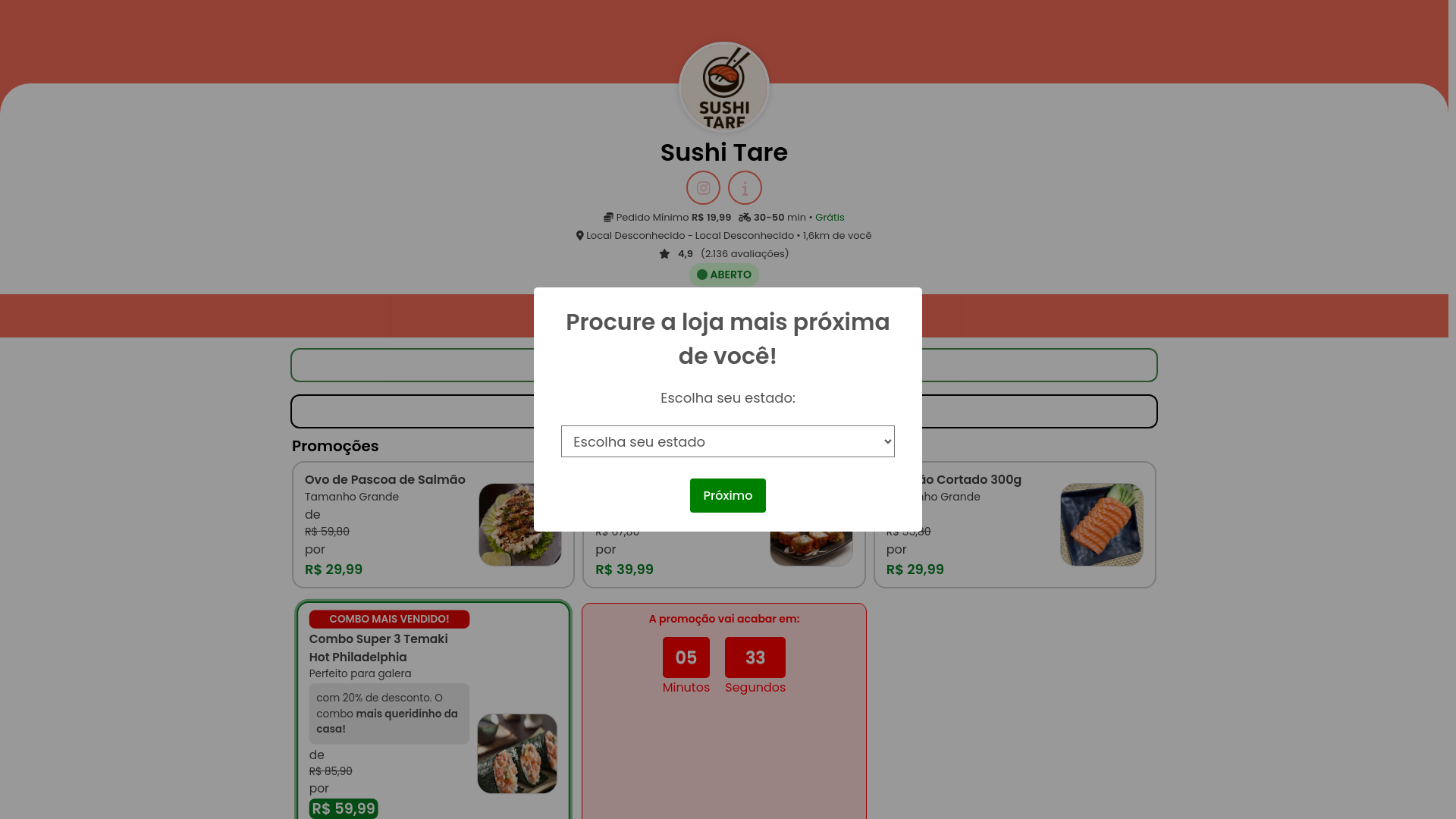 website screenshot of https://sushitare.online/