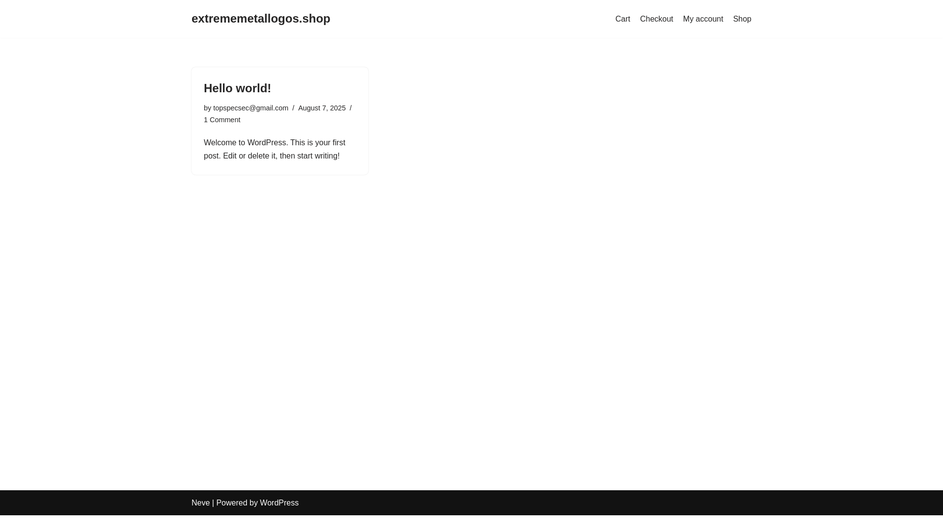 website screenshot of https://extrememetallogos.shop/