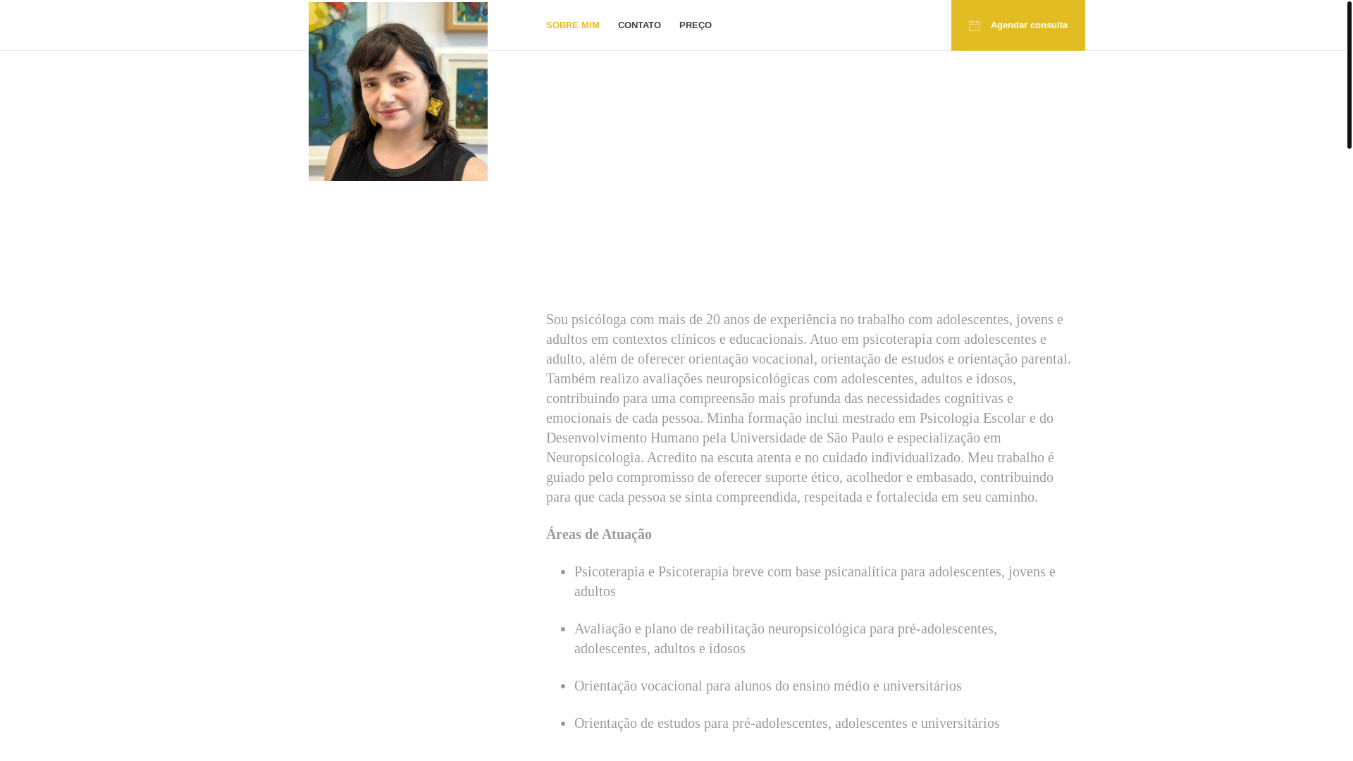 website screenshot of https://psierikaazevedo.com/