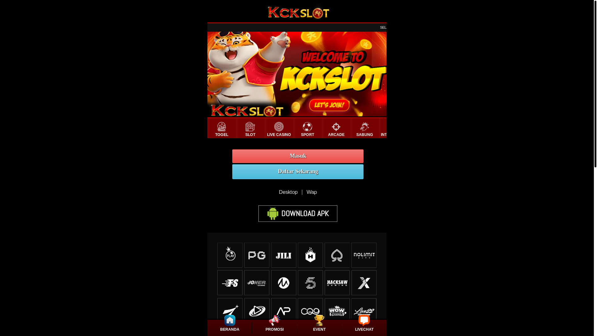 website screenshot of https://kckslotamps.com/