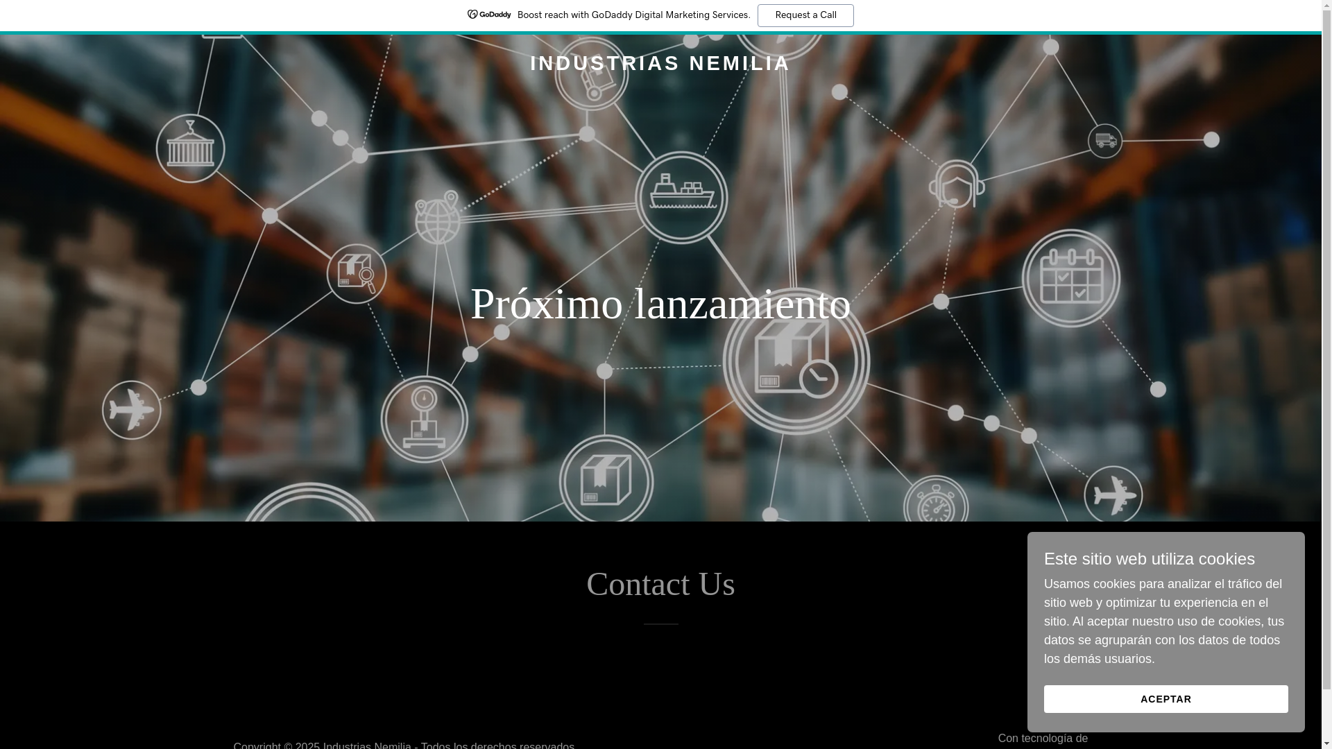 website screenshot of https://industriasnemilia.mx/