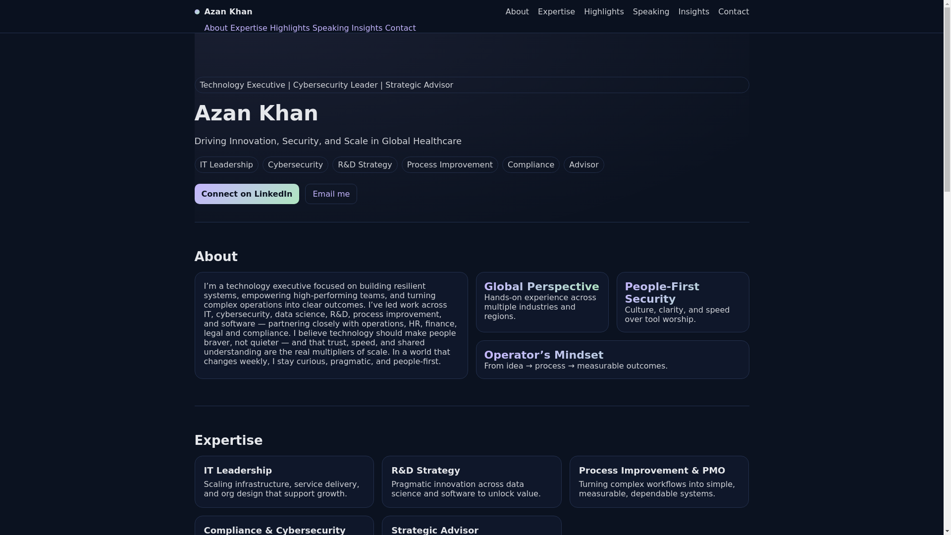 website screenshot of https://azankhan.pages.dev/
