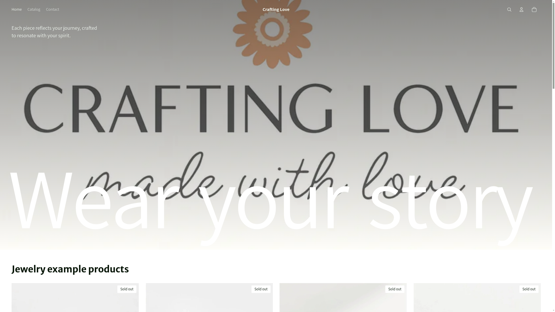 website screenshot of https://craftinglove.shop/