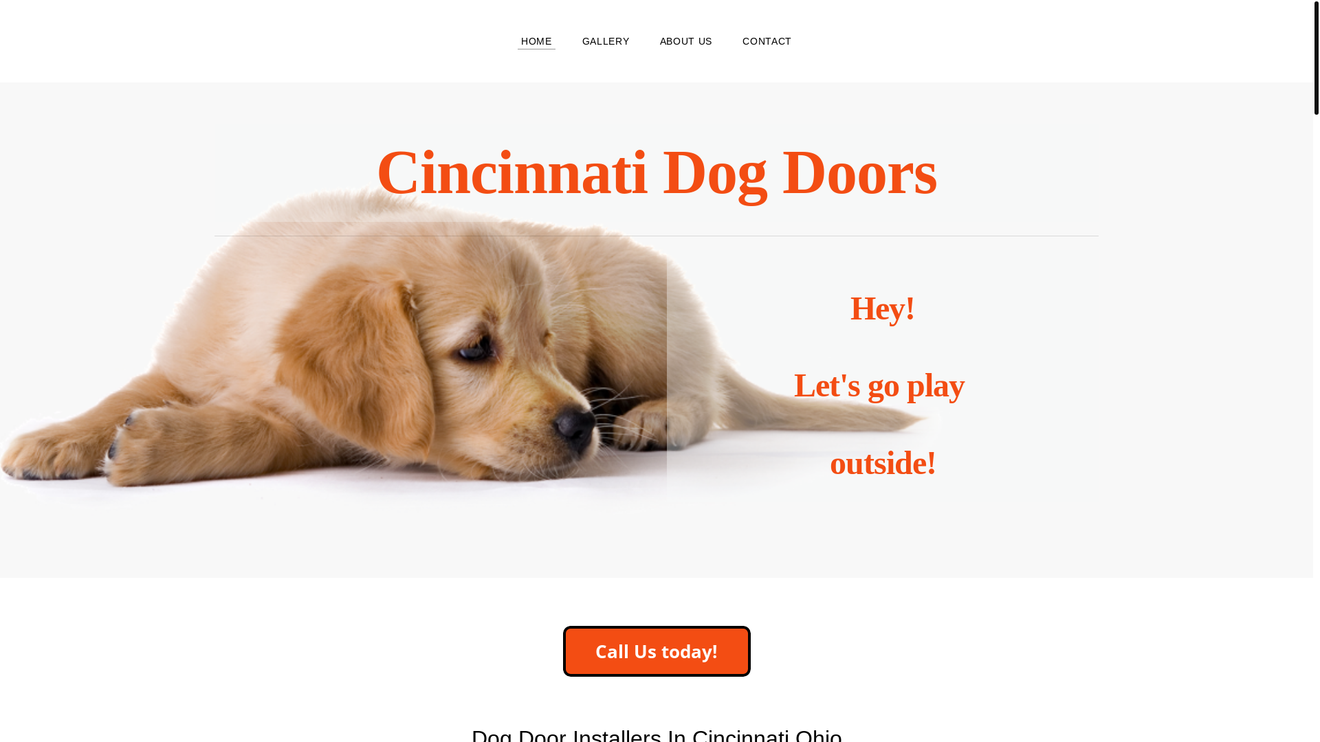 website screenshot of https://cincinnatidogdoors.com/