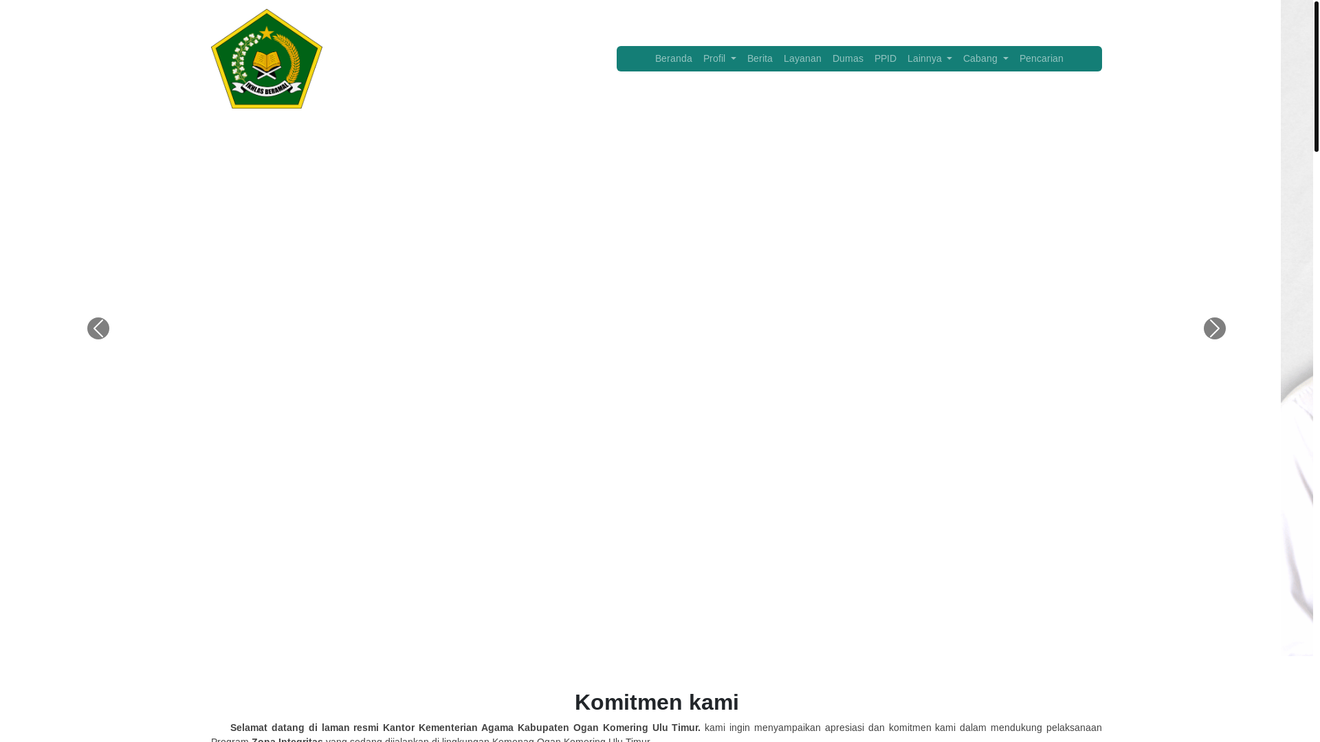 website screenshot of https://kemenagogankomeringulutimur.org/