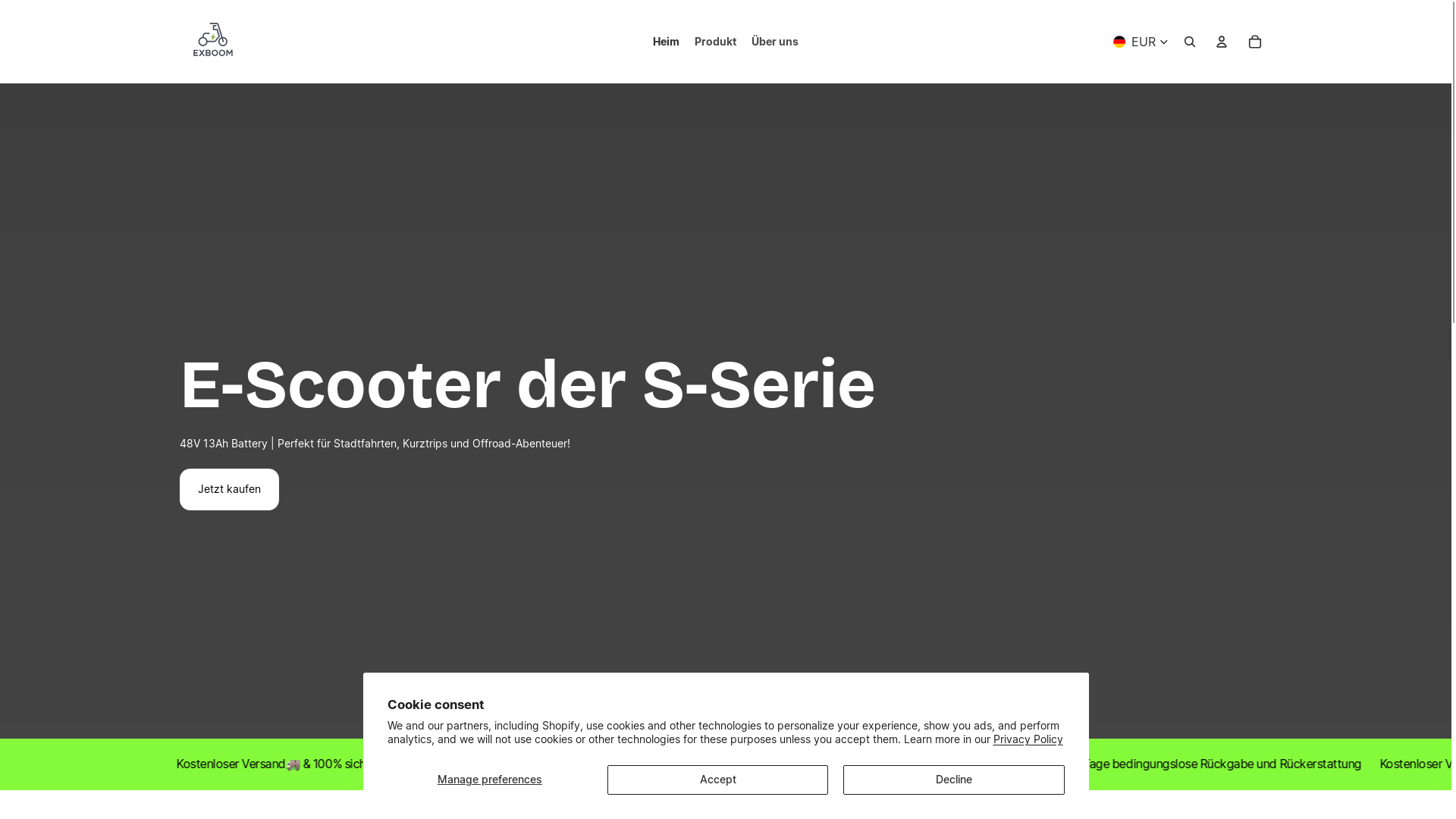 website screenshot of https://exboomug.de/