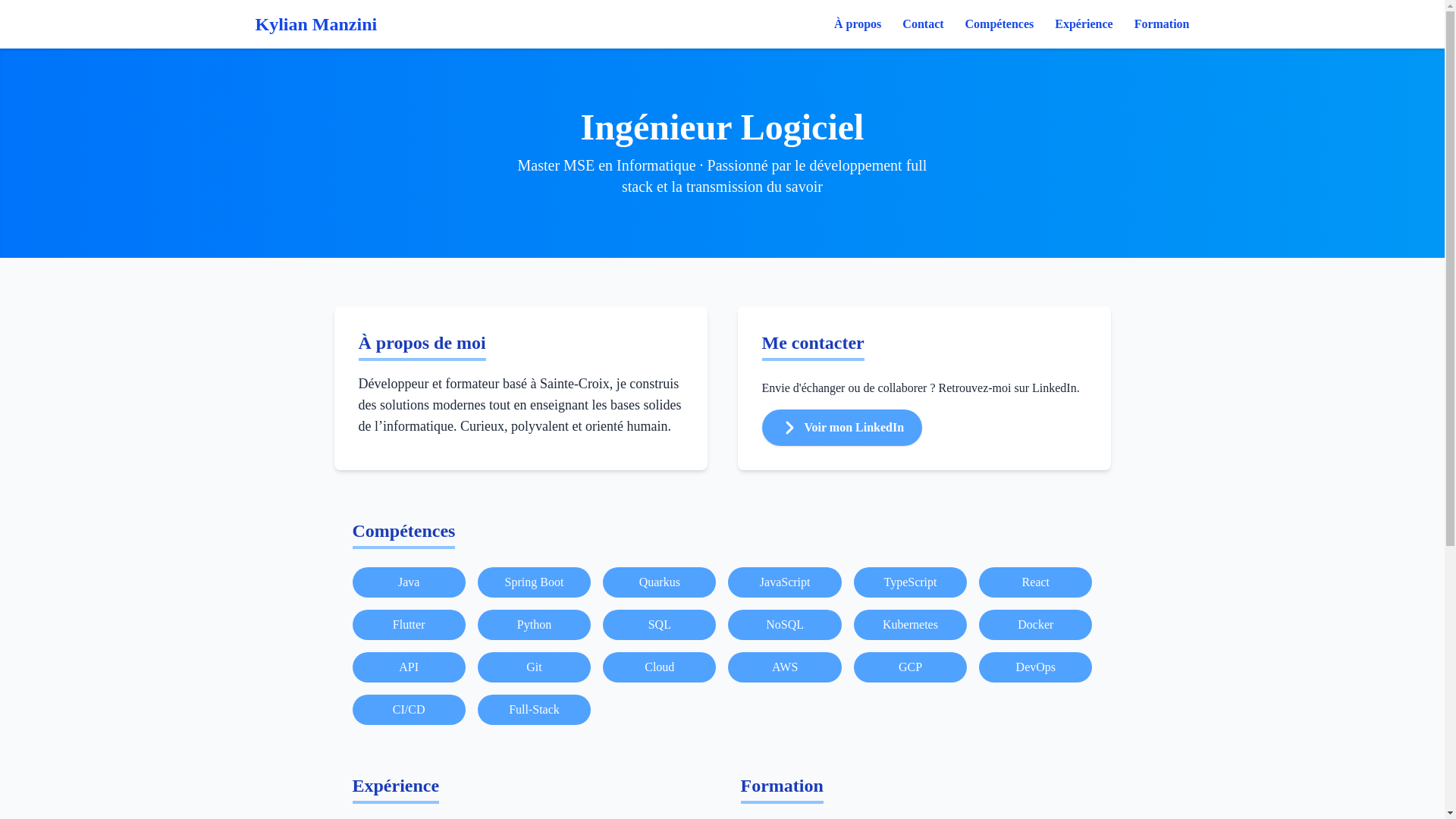 website screenshot of https://kylianmanzini-github-io.pages.dev/