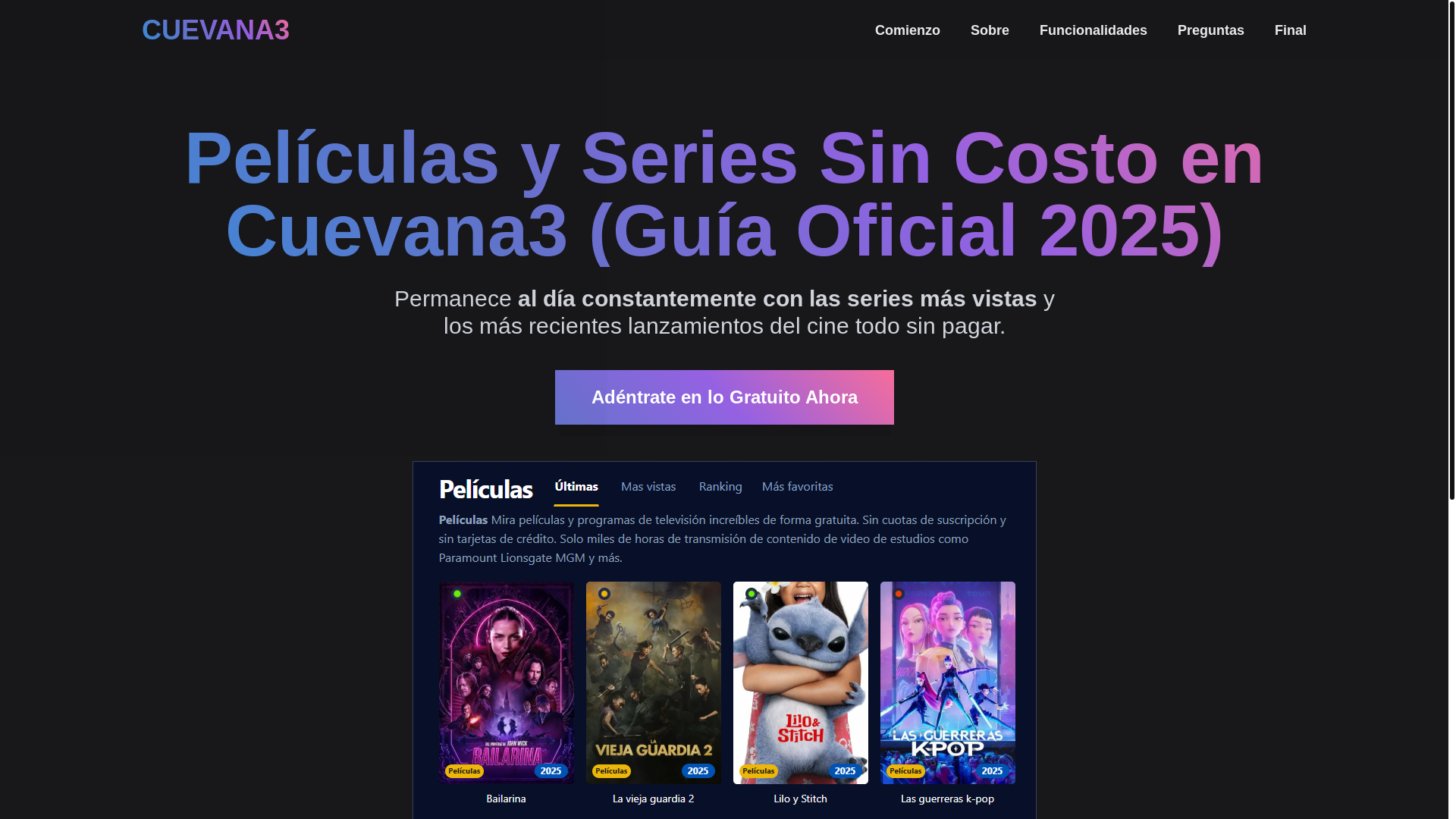 website screenshot of https://cuevana3-lzta.pages.dev/
