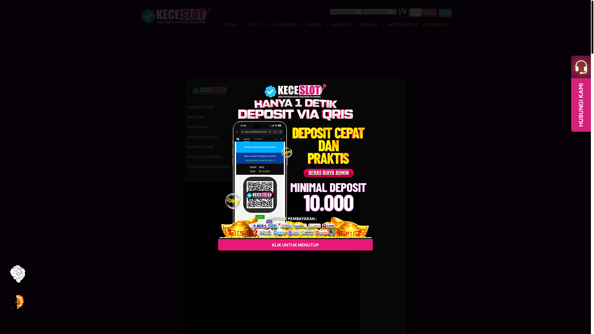 website screenshot of https://keceslotidn.com/