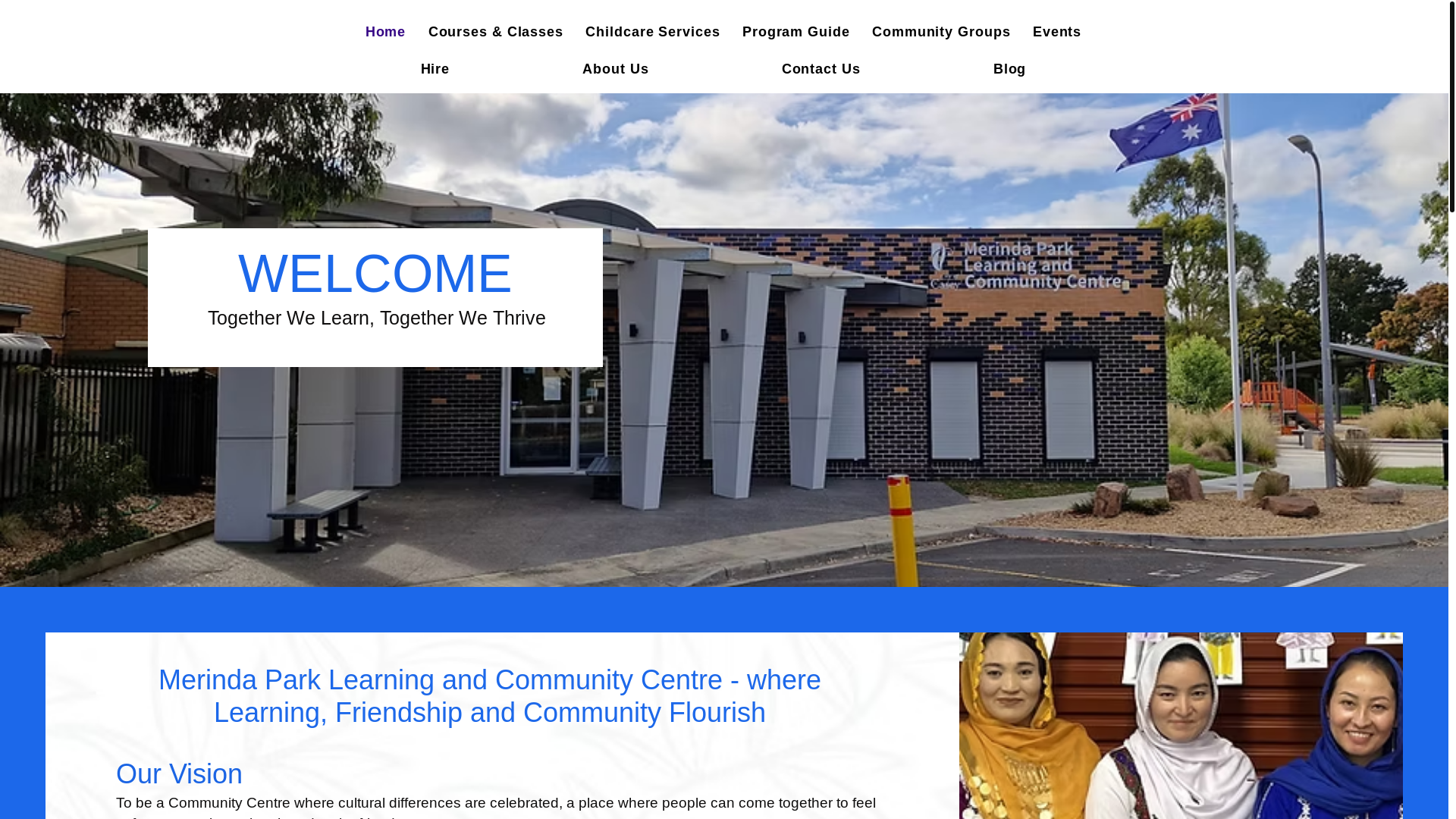 website screenshot of https://merindapark.com.au