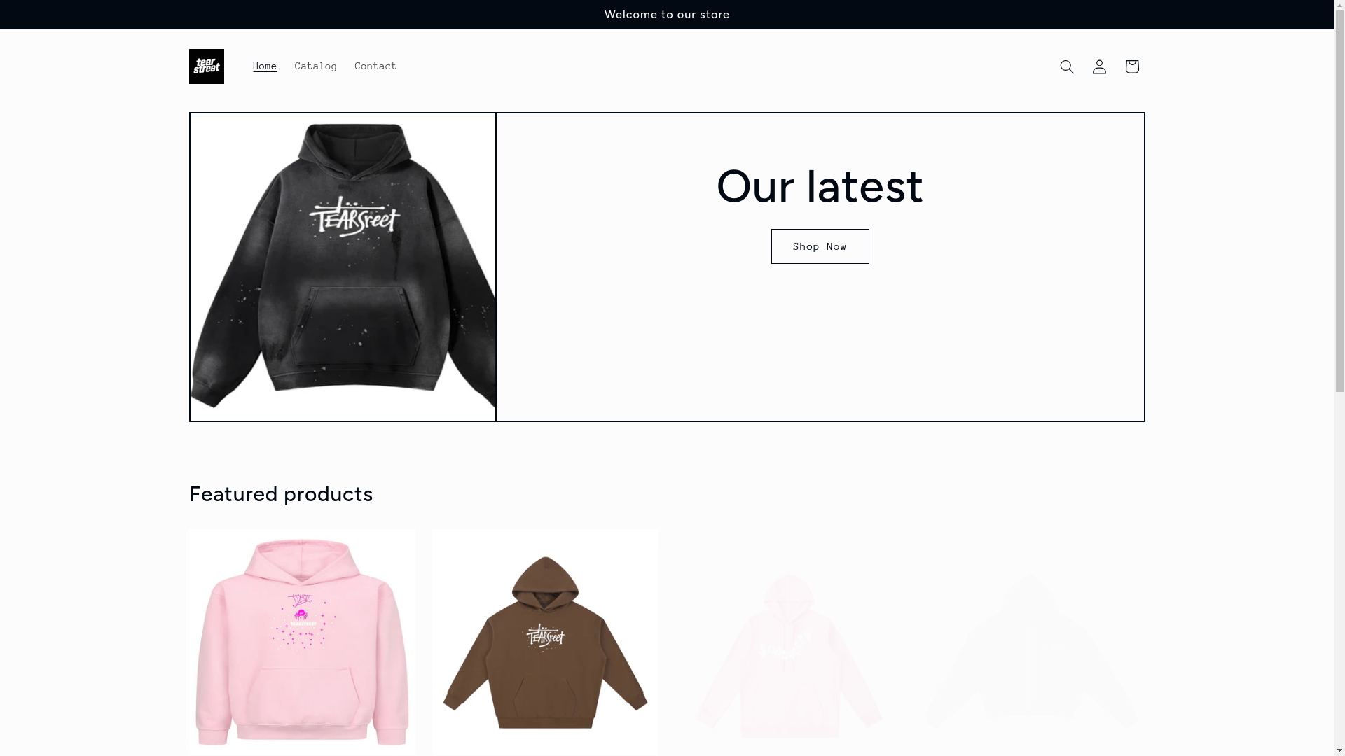 website screenshot of https://tearstreet.store/
