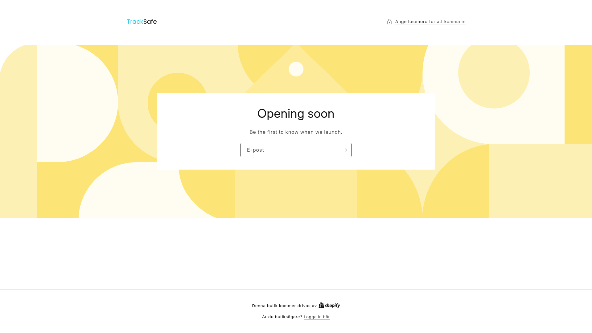 website screenshot of https://tracksafe.se/